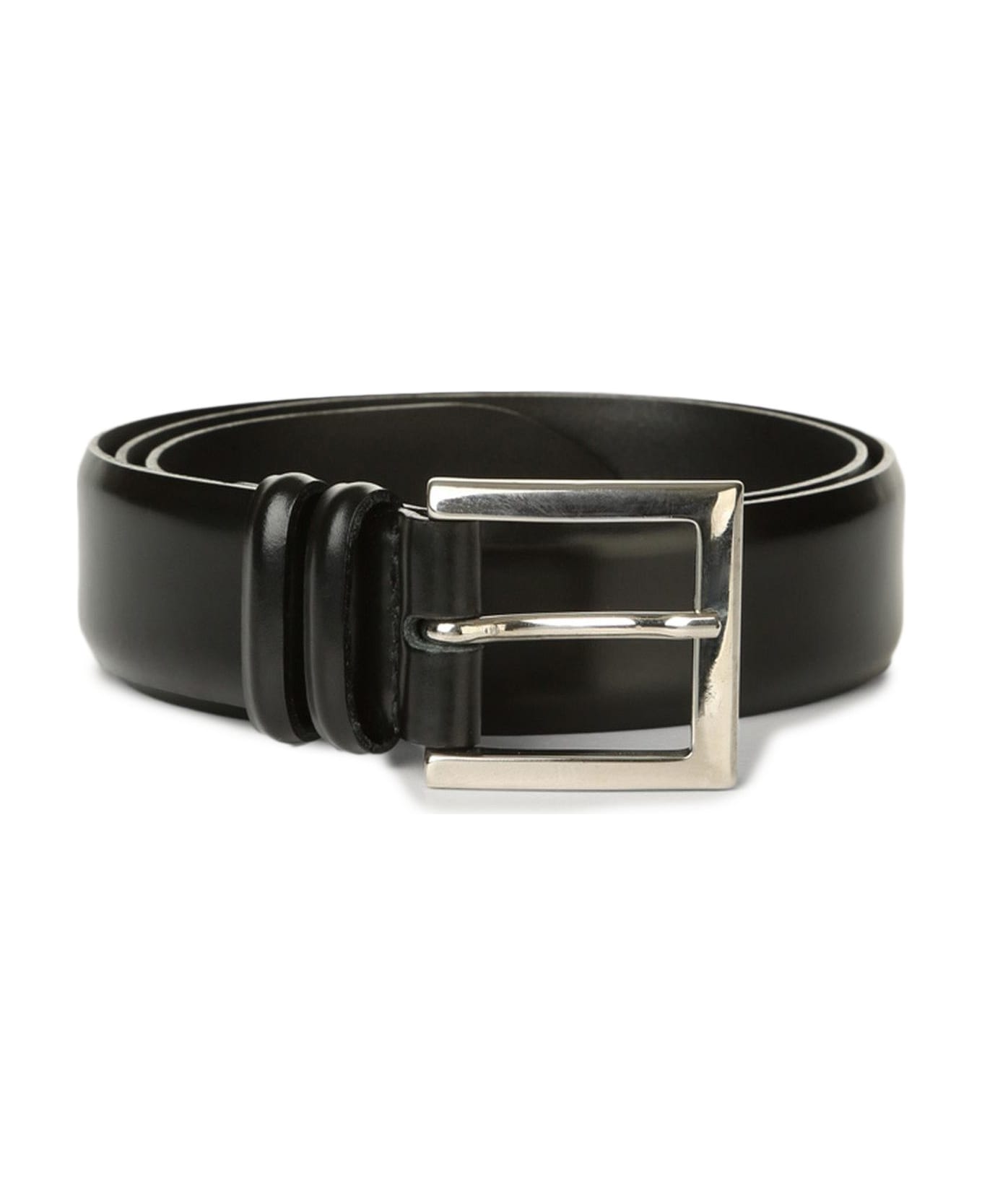 Orciani Black Calf Classic Leather Belt - Nero