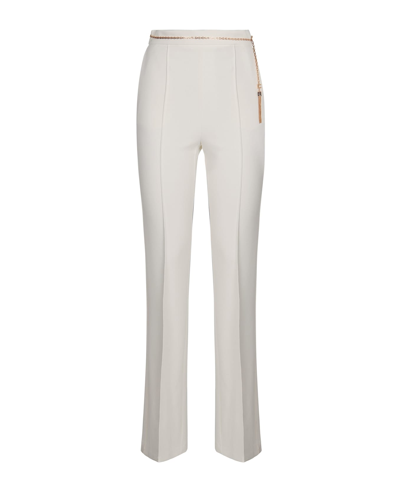 Elisabetta Franchi Lightweight Crêpe Pants - White