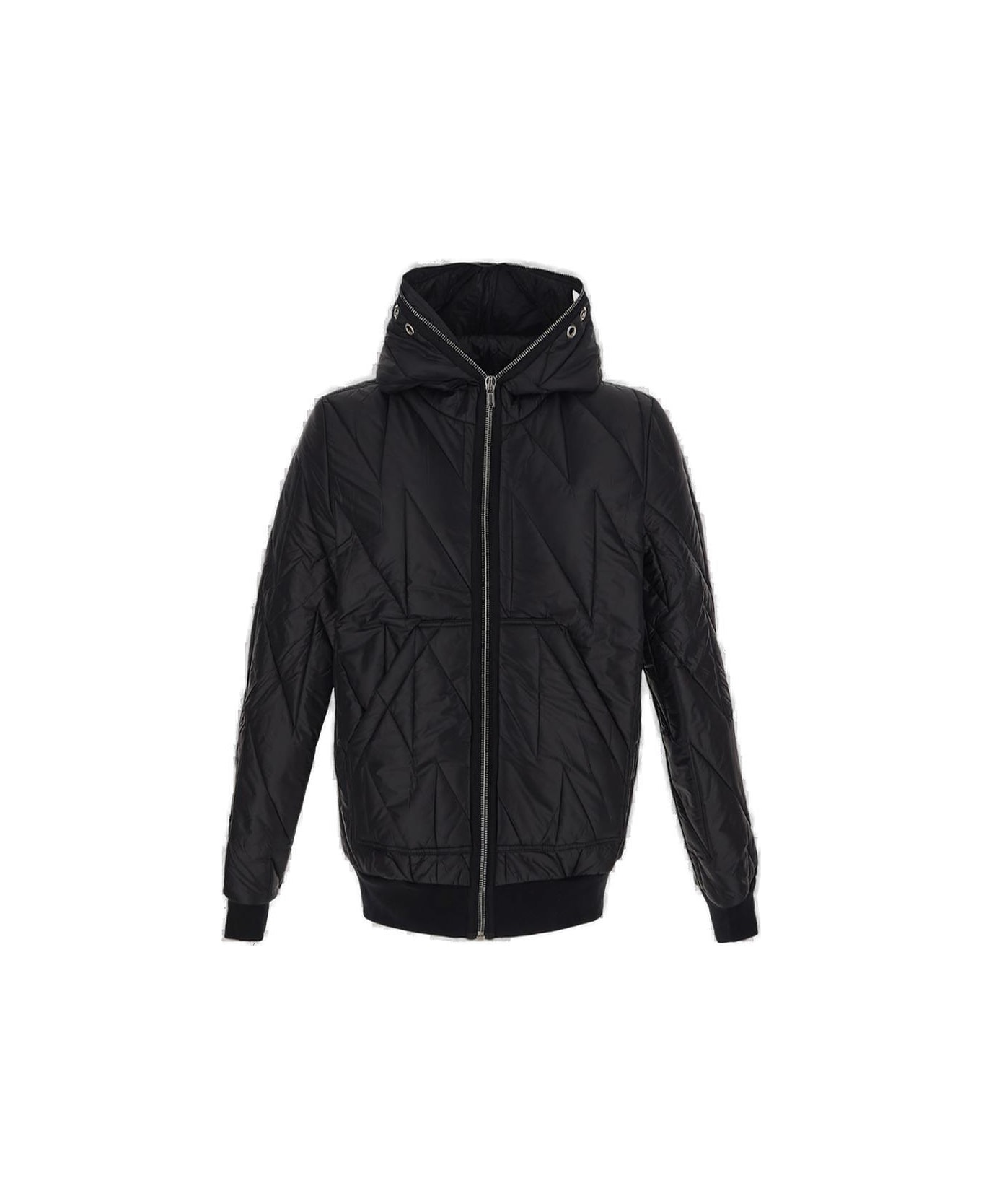 DRKSHDW Gimp Quilted Zipped Hooded Jacket - Black
