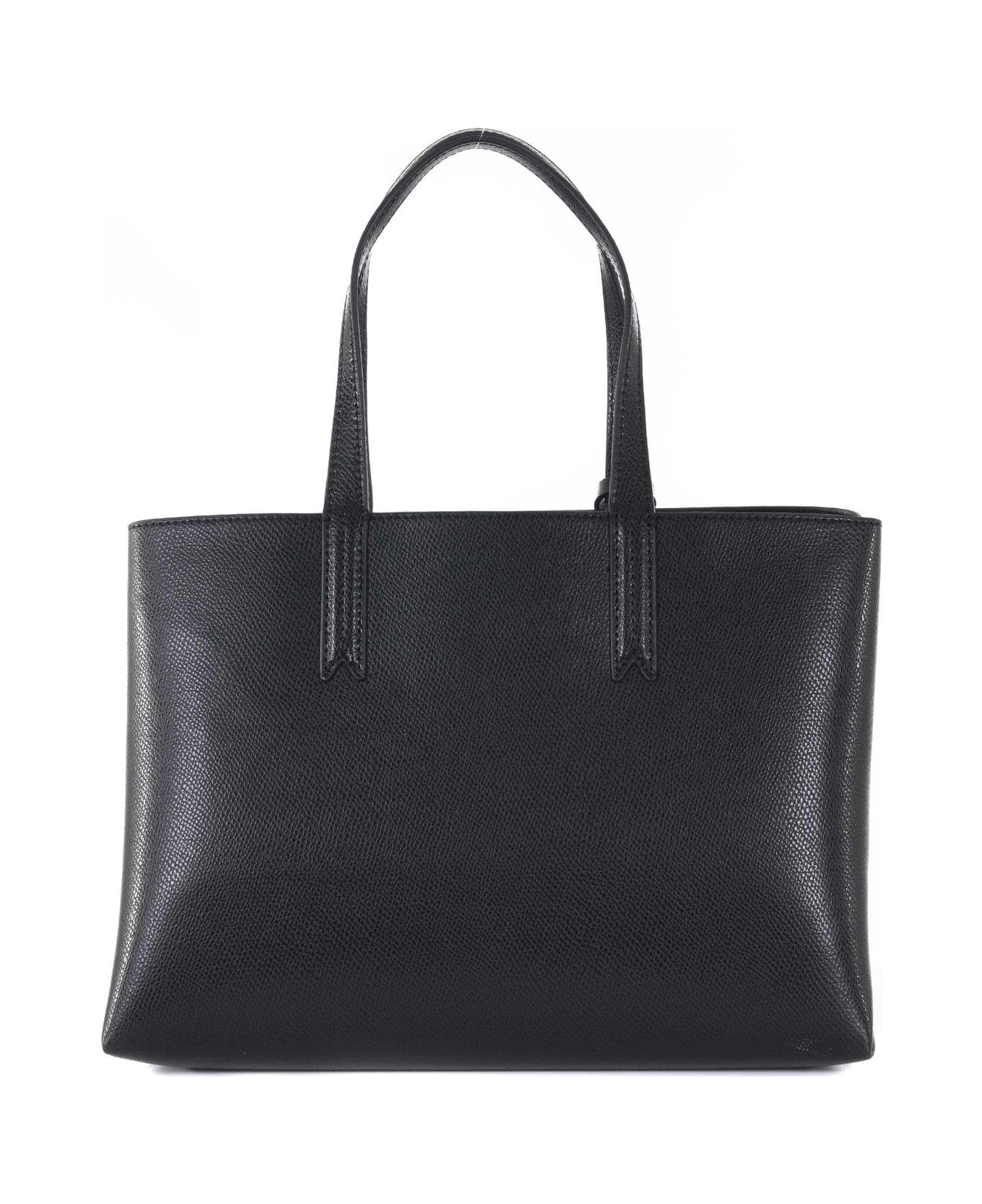 Emporio Armani Logo-charm Top Handle Tote Bag - BLACK トートバッグ