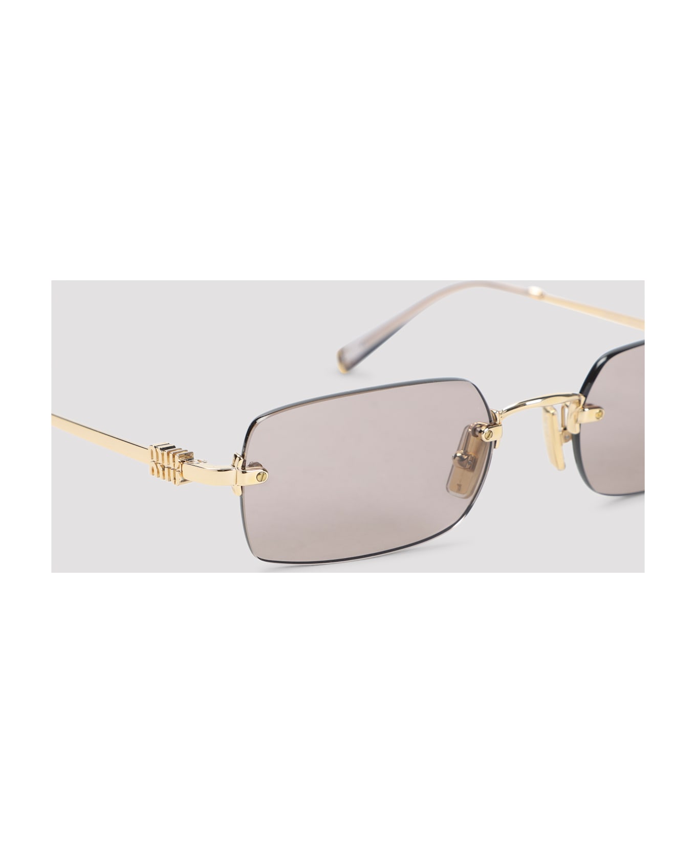 Miu Miu Eyewear Signature Mini Sunglasses - I Shiny Gold