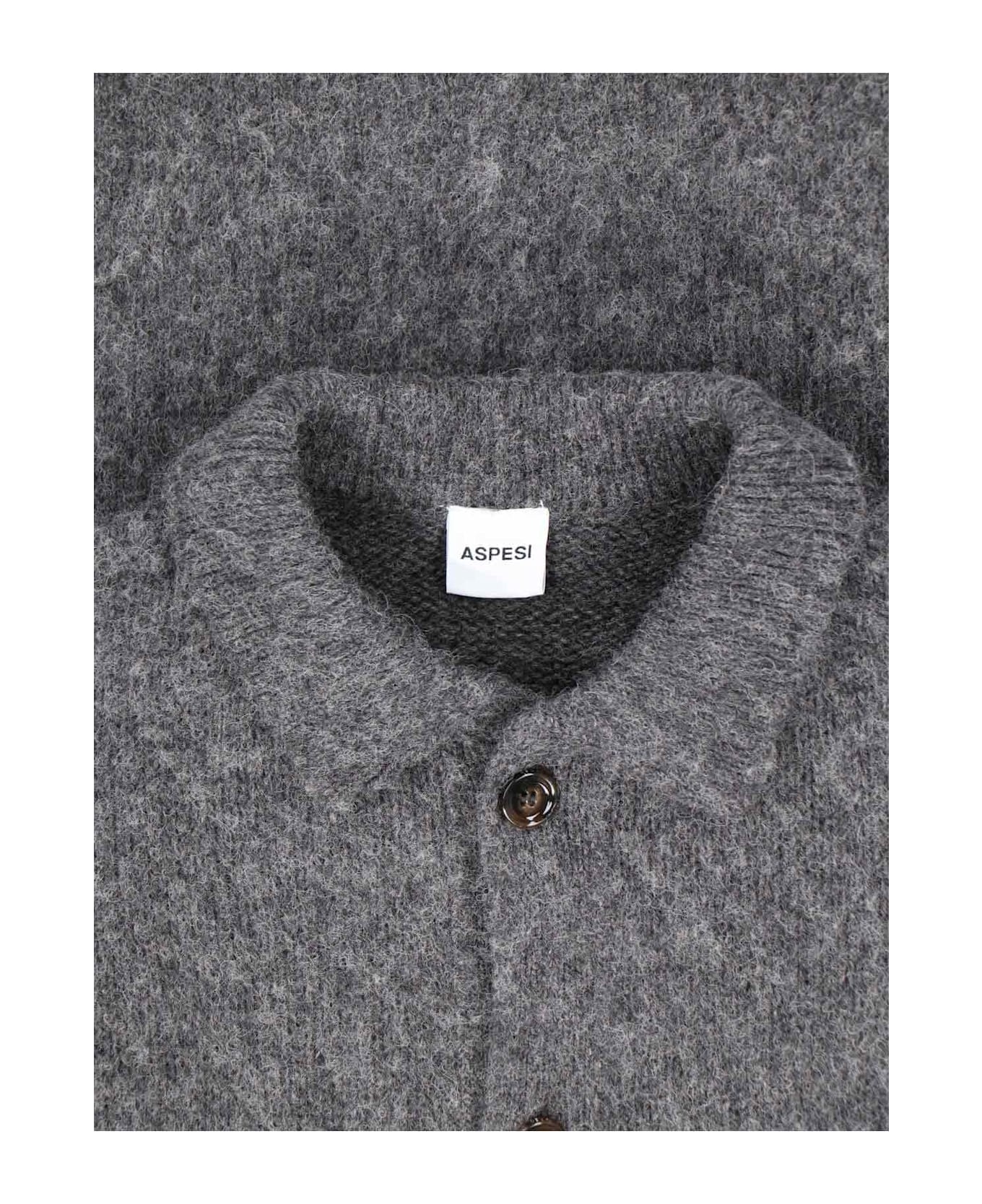 Aspesi Wool Cardigan - Gray