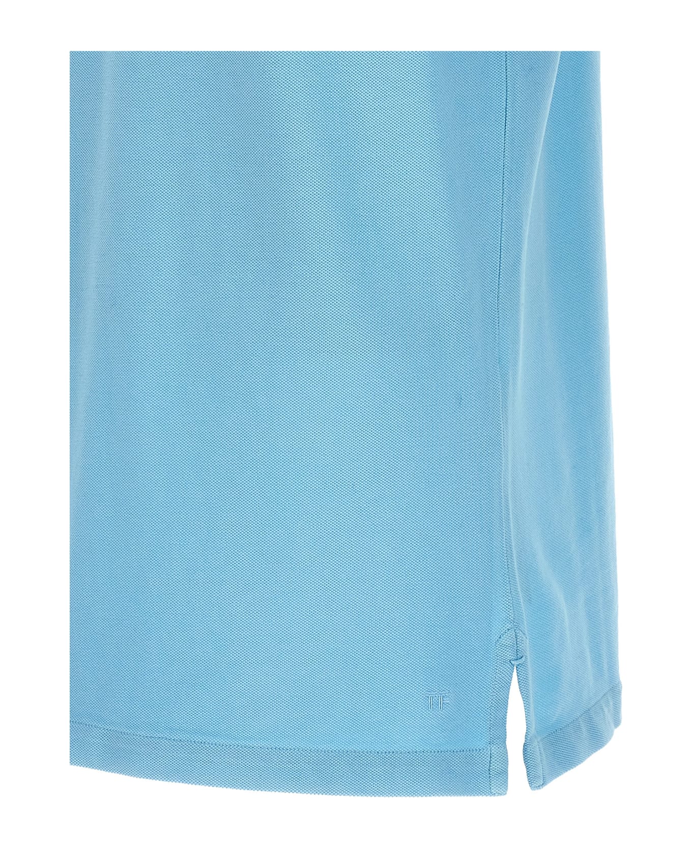 Tom Ford Pique Polo Shirt - Light Blue