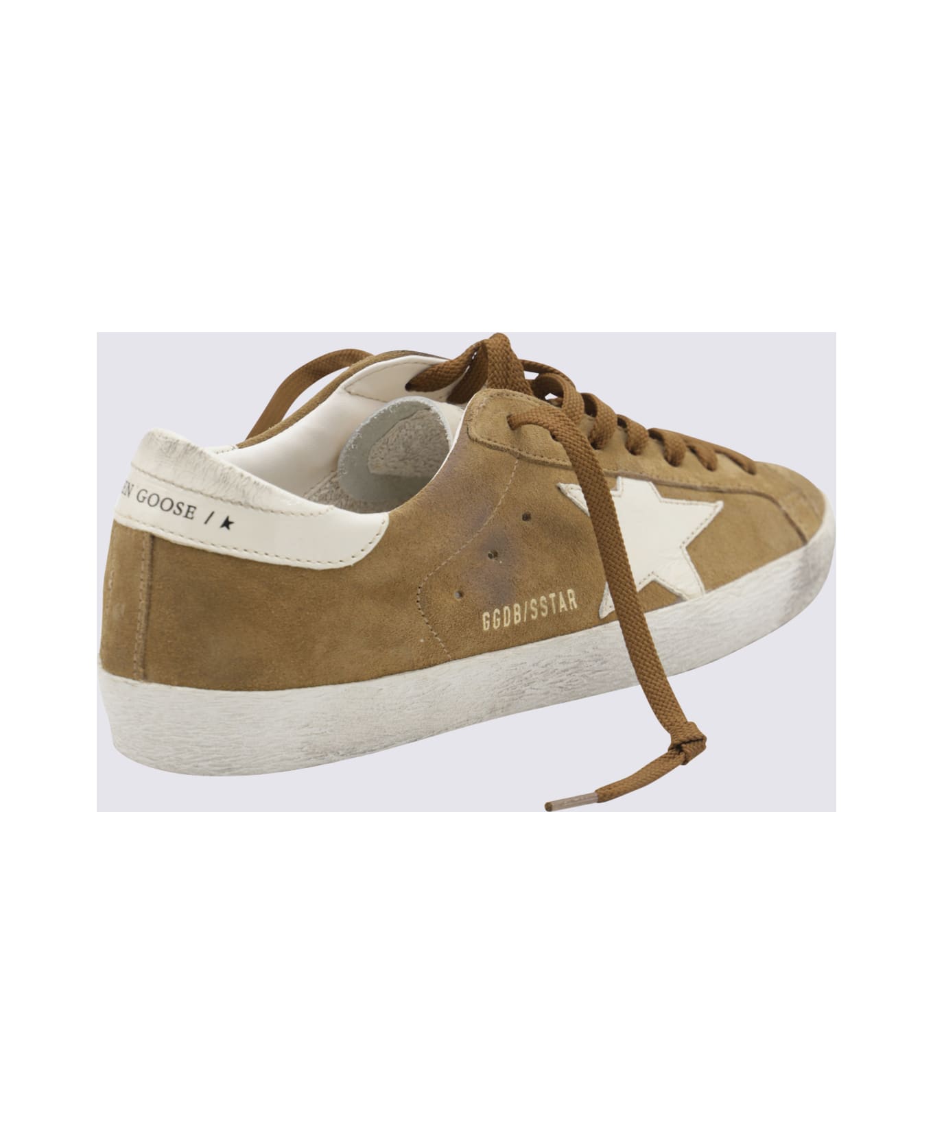 Golden Goose Tobacco And White Sneakers - TABACCO CREAM