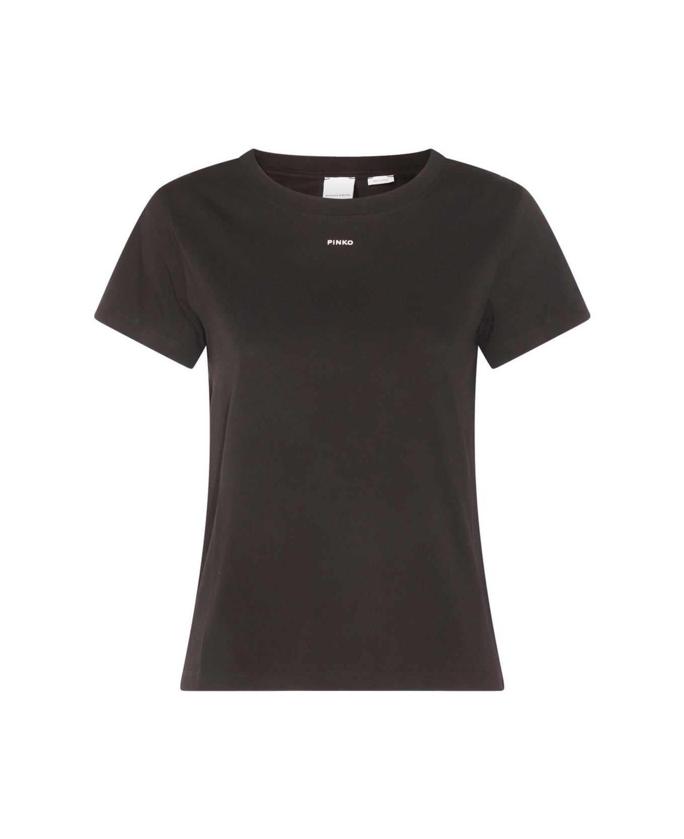 Pinko Mini Logo Crewneck T-shirt - Black Tシャツ