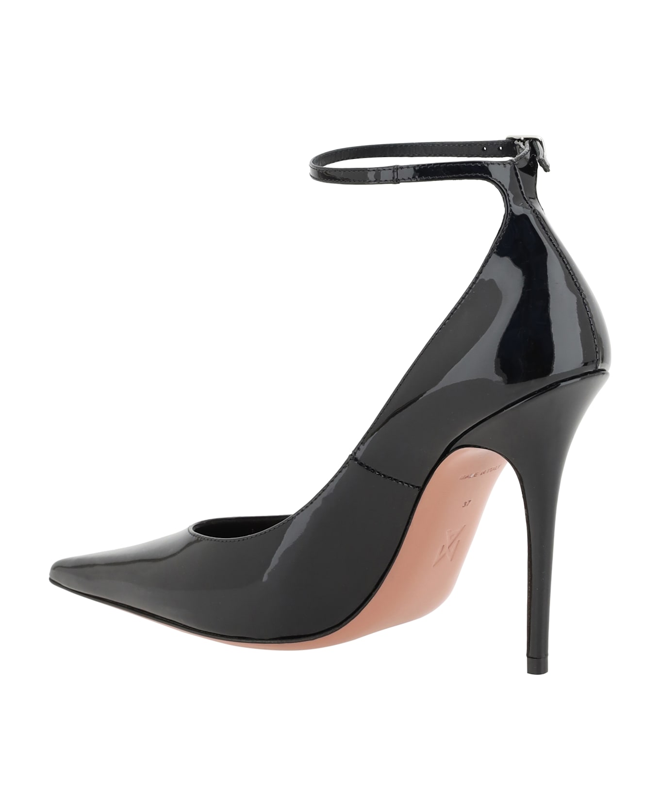 Amina Muaddi Anok Pumps - Patent Black