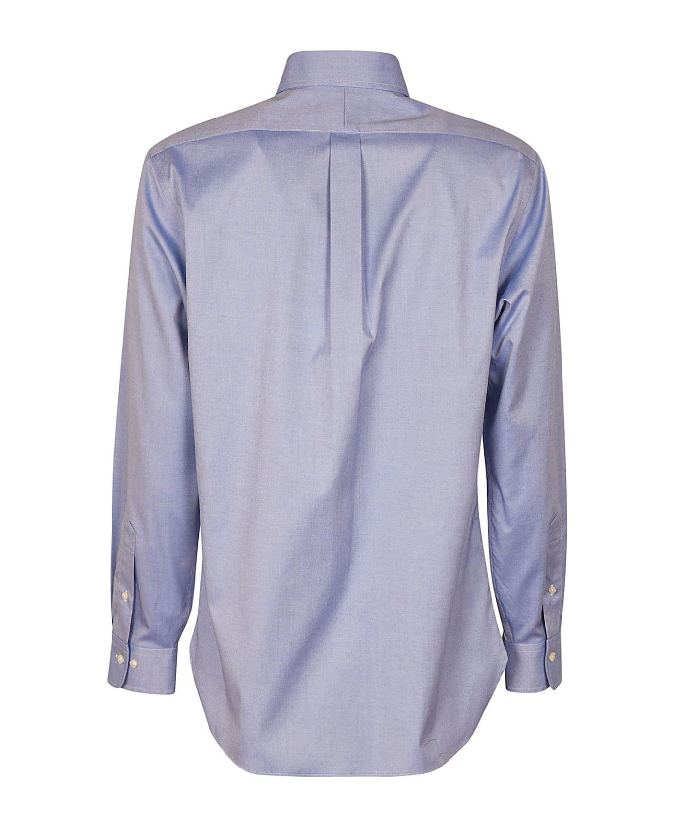 Ralph Lauren Logo Embroidered Shirt - True Blue White
