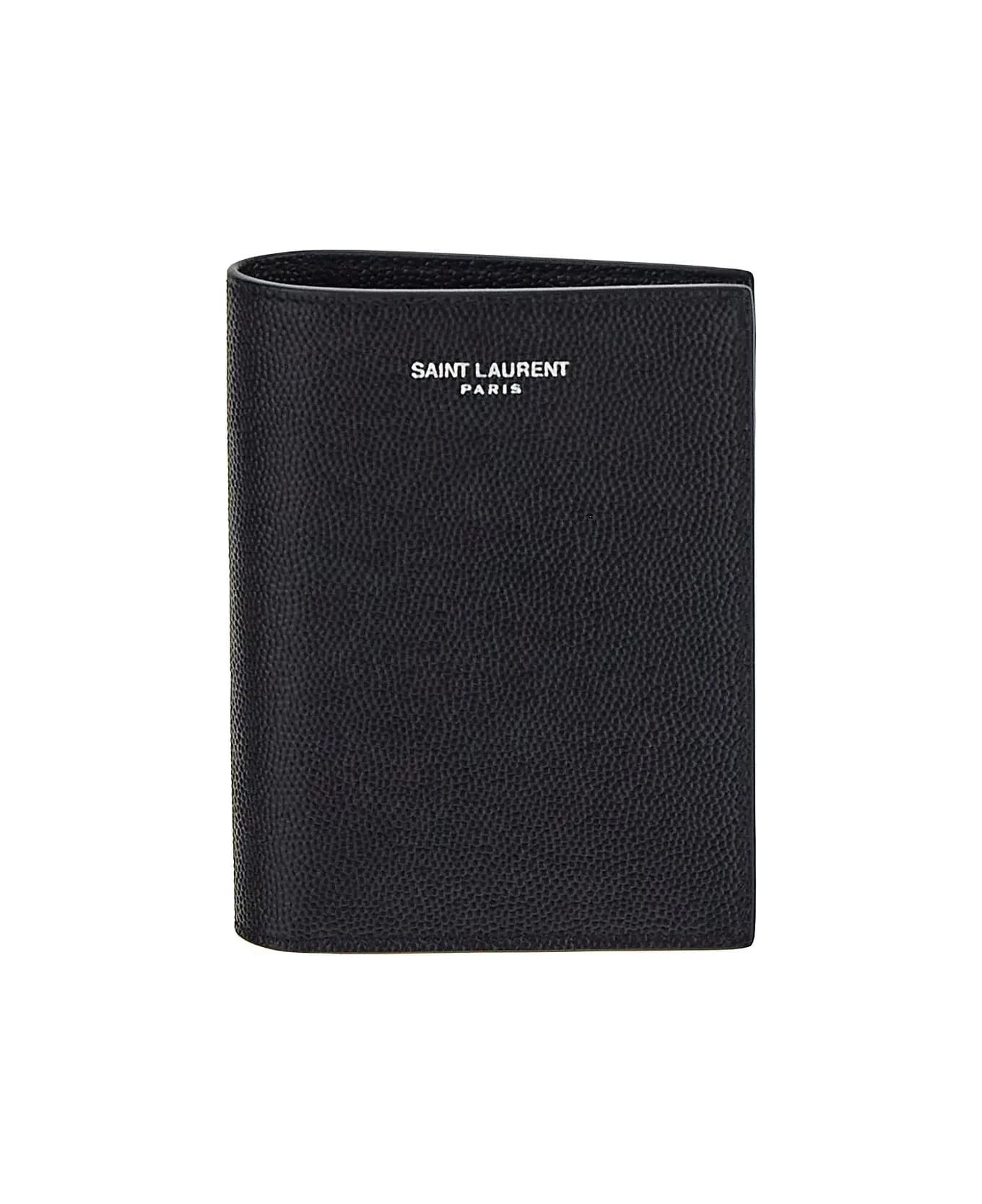 Saint Laurent Paris Credit Card Wallet - Nero