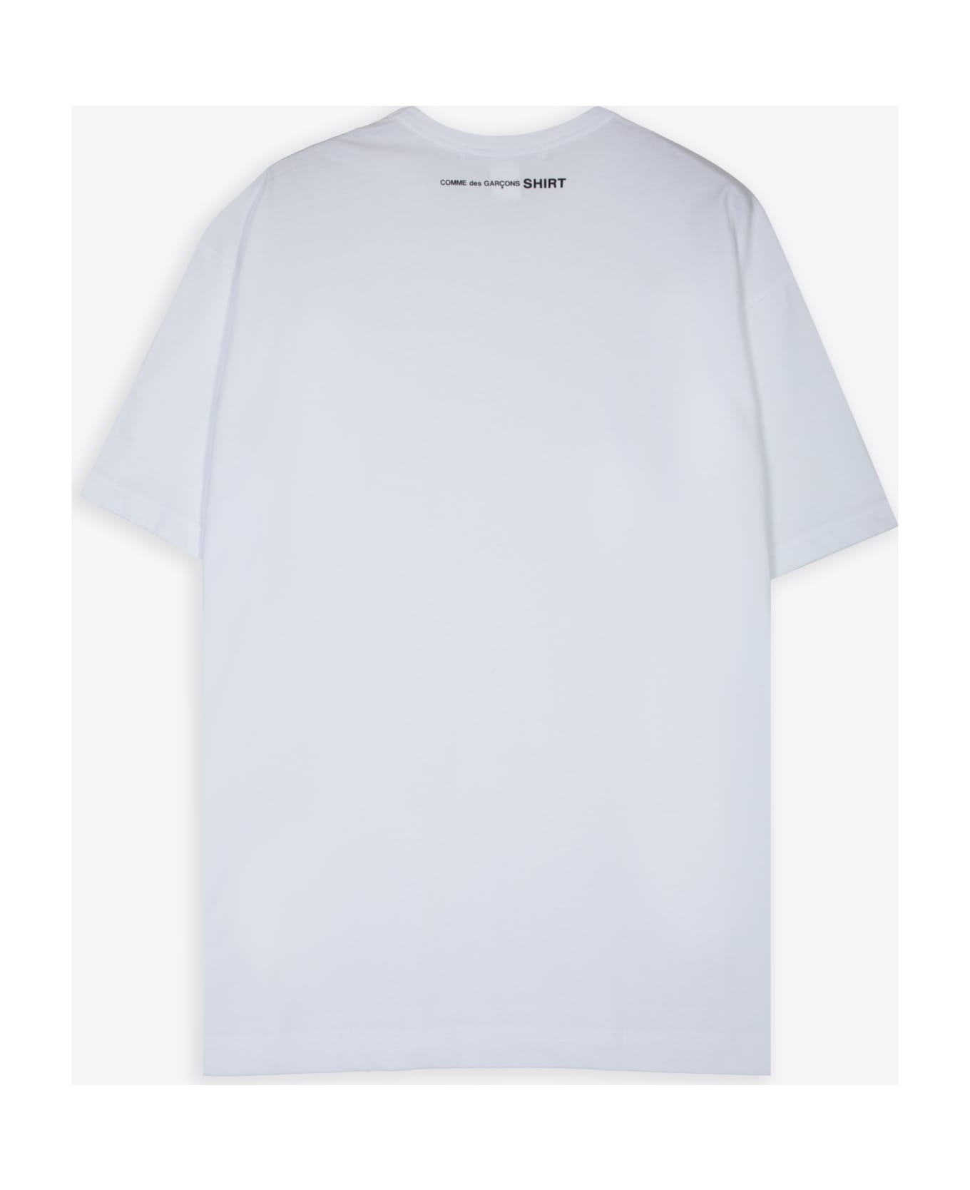 Comme des Garçons Shirt Mens T-shirt Knit White cotton oversize t-shirt with logo - Bianco