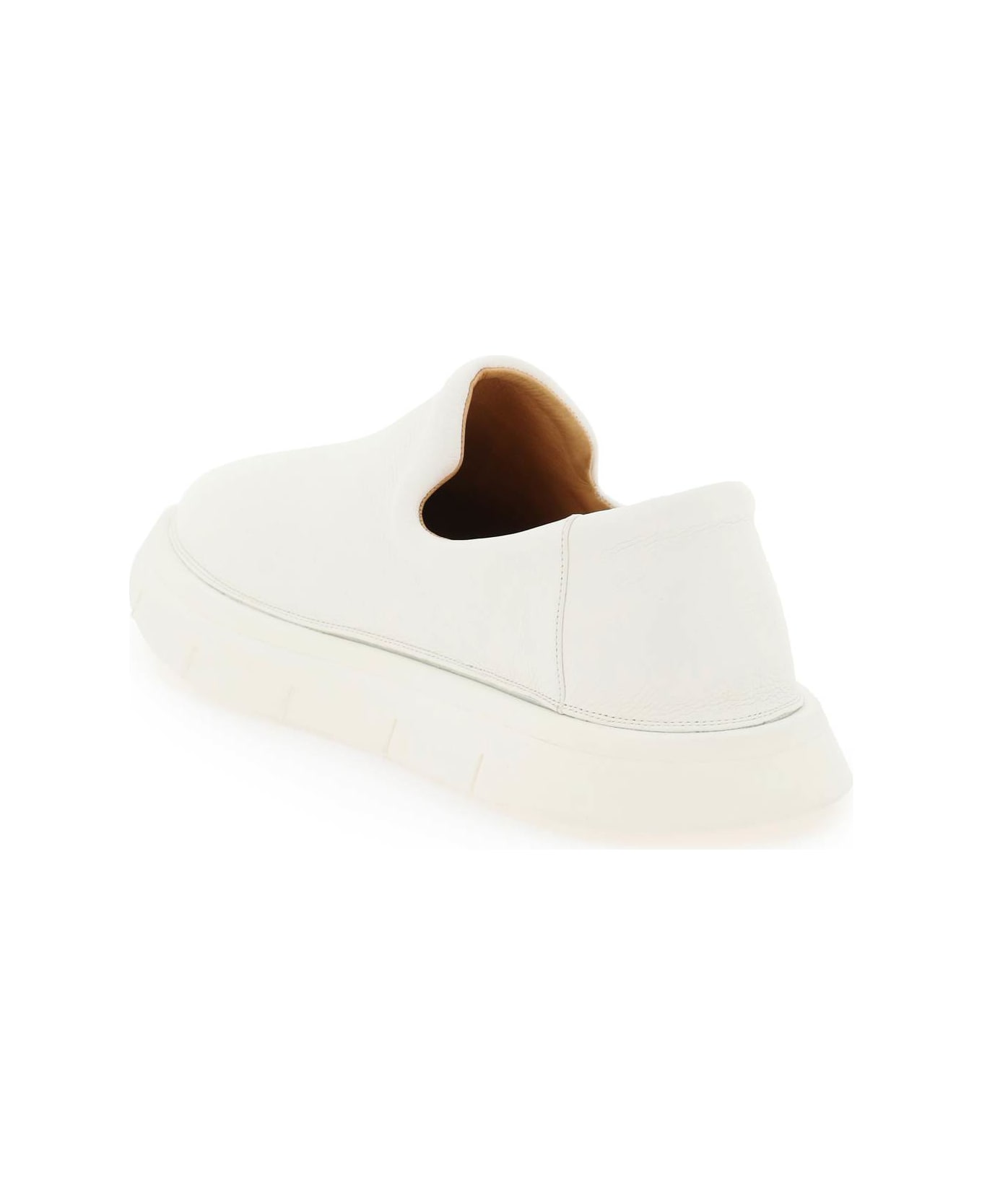 Marsell 'intagliata' Grained Leather Slip-on Shoes - BIANCO OPTICAL (White) スニーカー