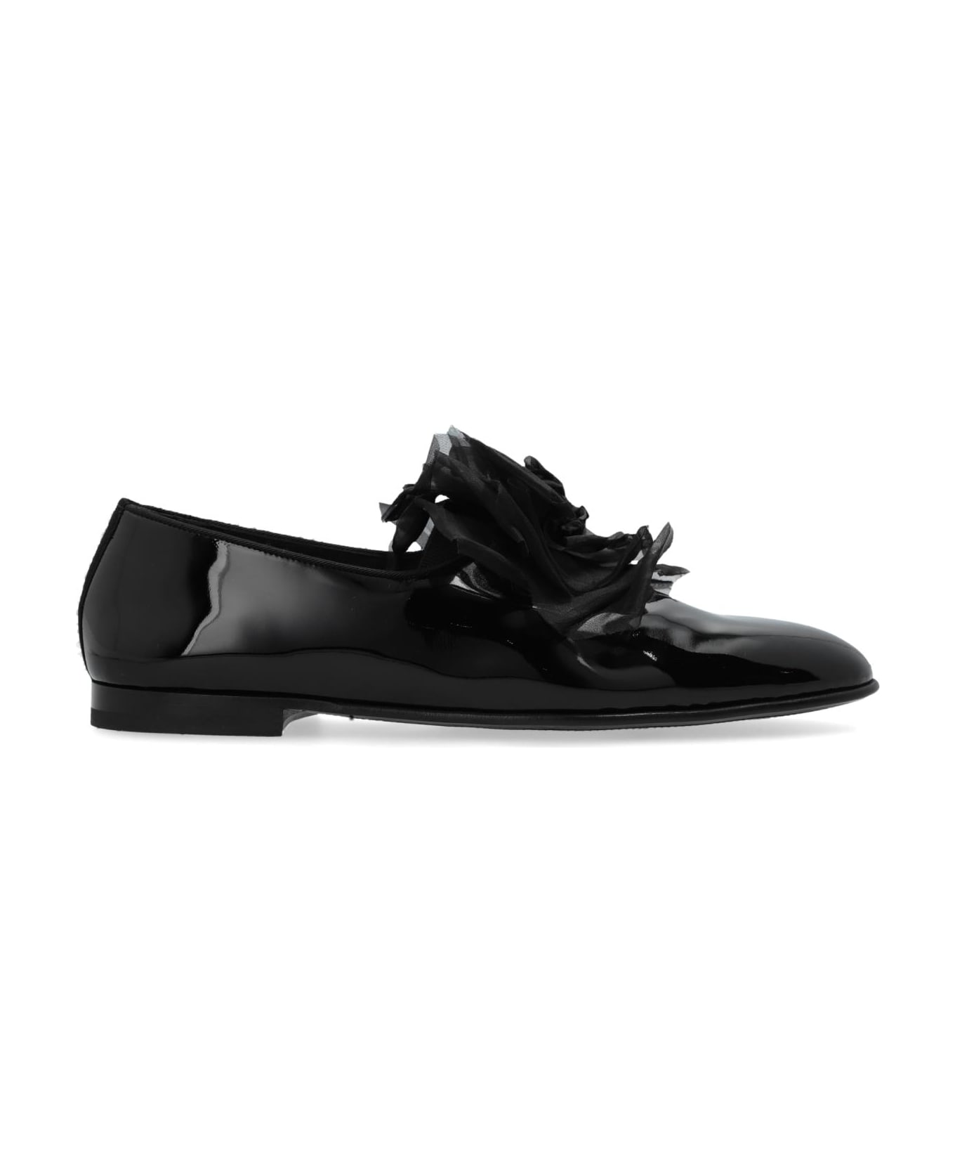 Dolce & Gabbana Shoes With Tulle Application - Black