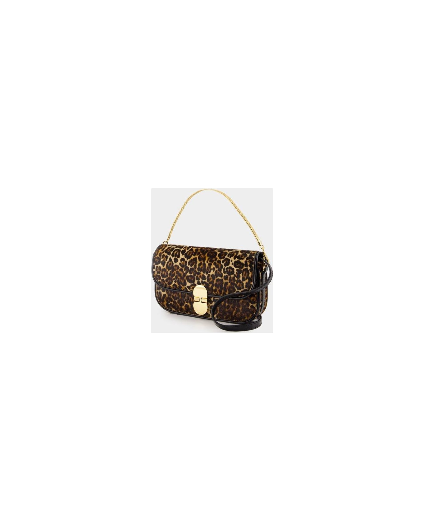 A.P.C. Grace Leopard Printed Clutch Bag - Nero