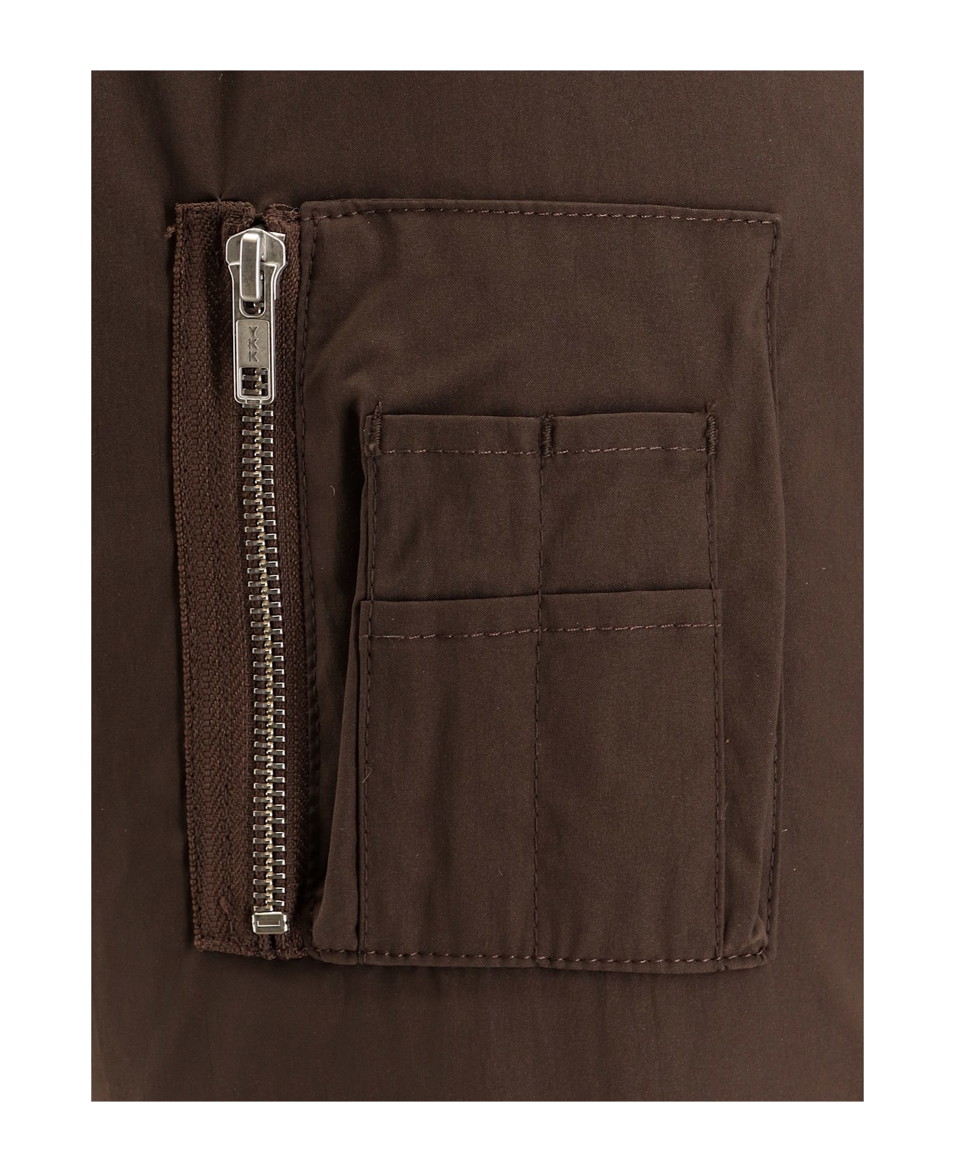 MM6 Maison Margiela Reversible Nylon And Faux Shearling Bomber Jacket - Marrone/beige