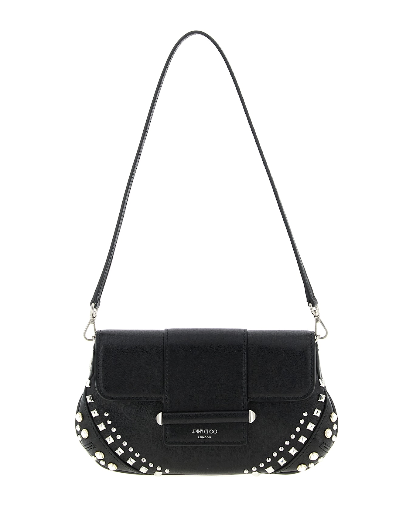 Jimmy Choo 'bar' Wallet On Chain - Black  