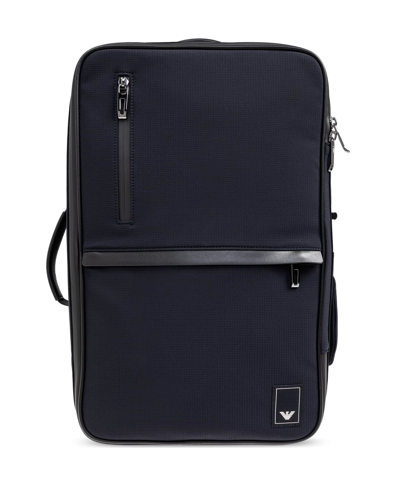 Emporio Armani Backpack With Logo Patch - Black