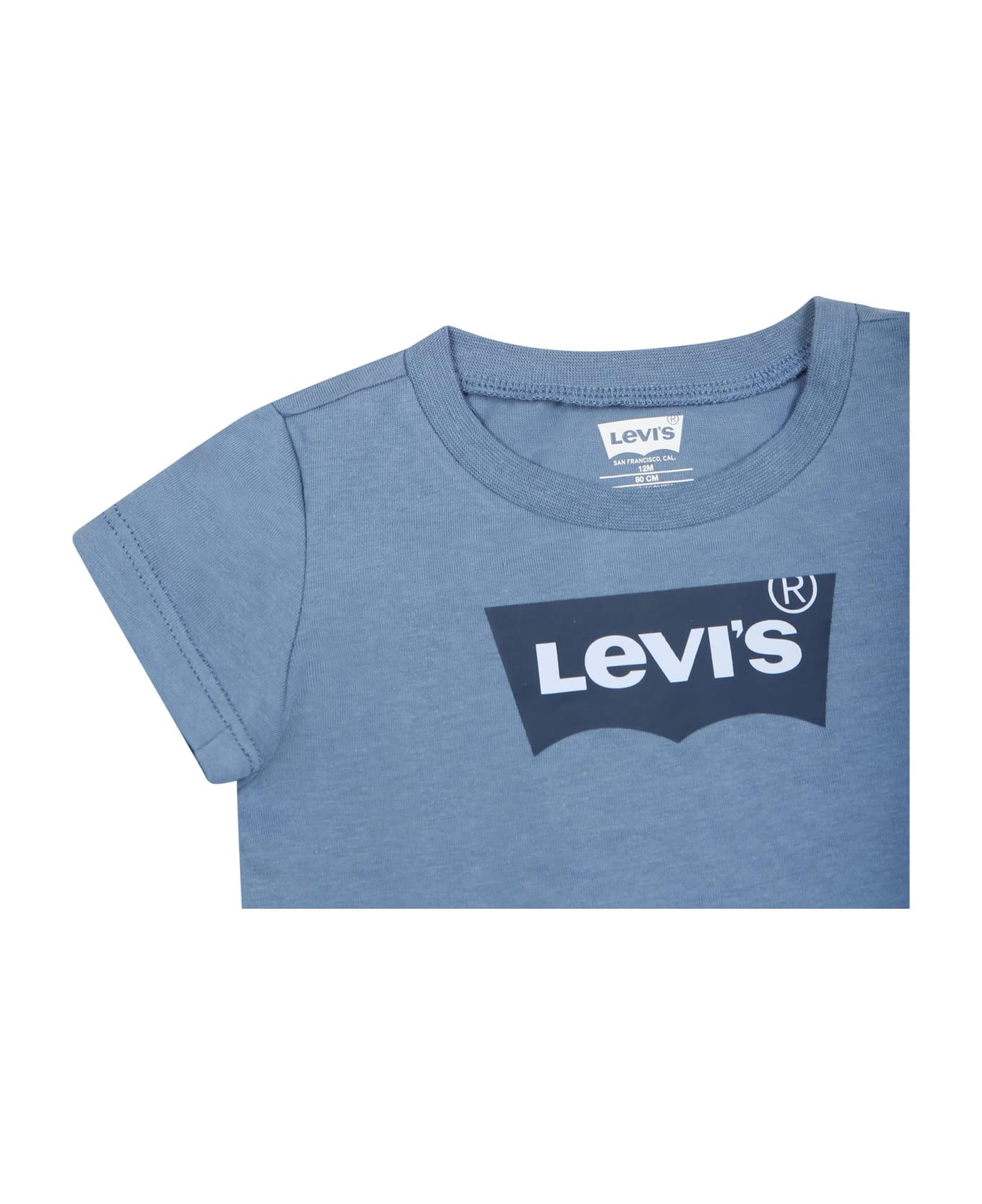 Levi's Blue T-shirt For Babykids With Logo - Light Blue Tシャツ＆ポロシャツ