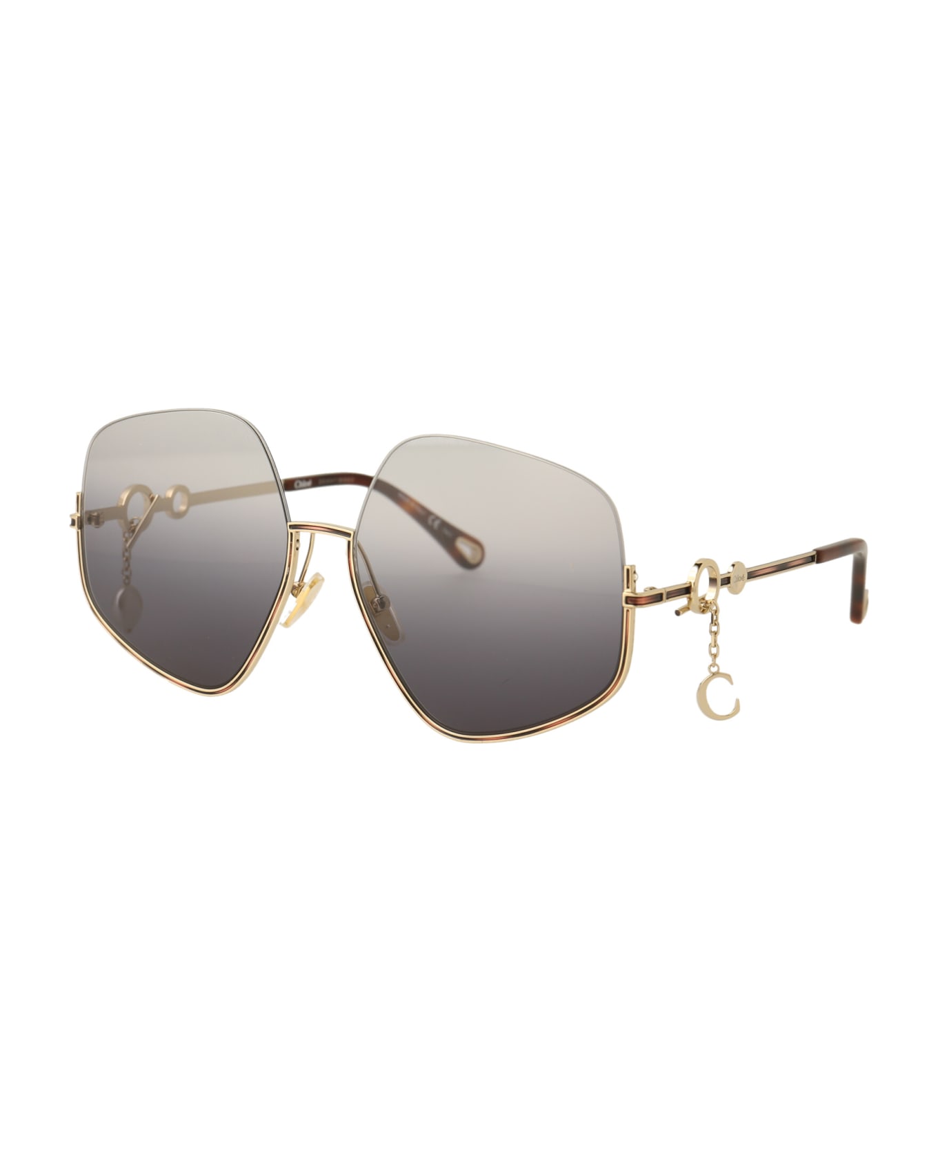 Chloé Eyewear Ch0068s Sunglasses - 001 GOLD GOLD BLUE