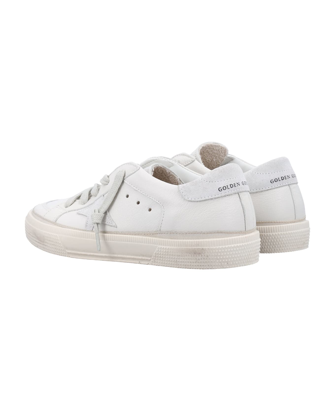 Golden Goose Kid - May Nappa Sneakers - OPTIC  WHITE シューズ