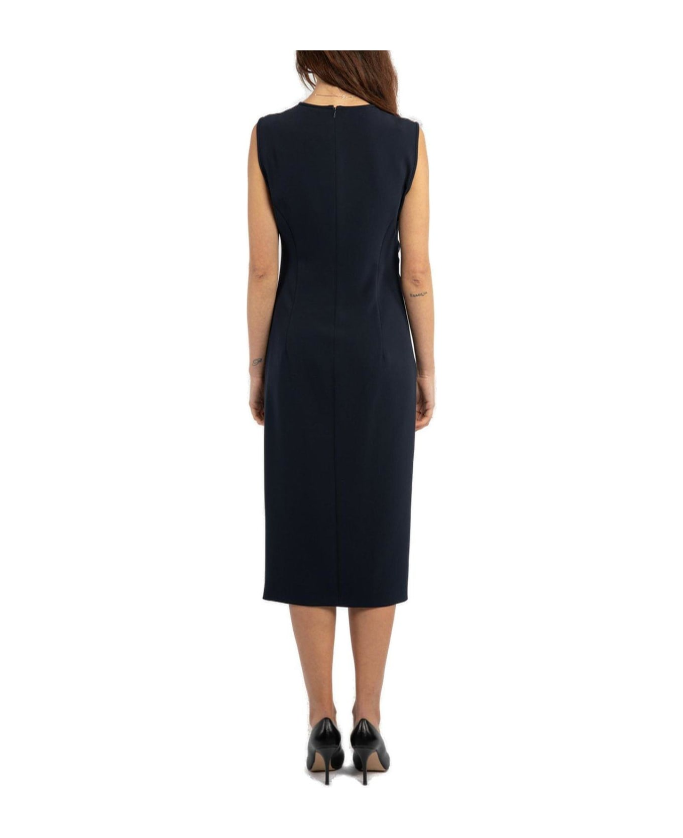 Max Mara Studio Asymmetric Front Slit Midi Dress
