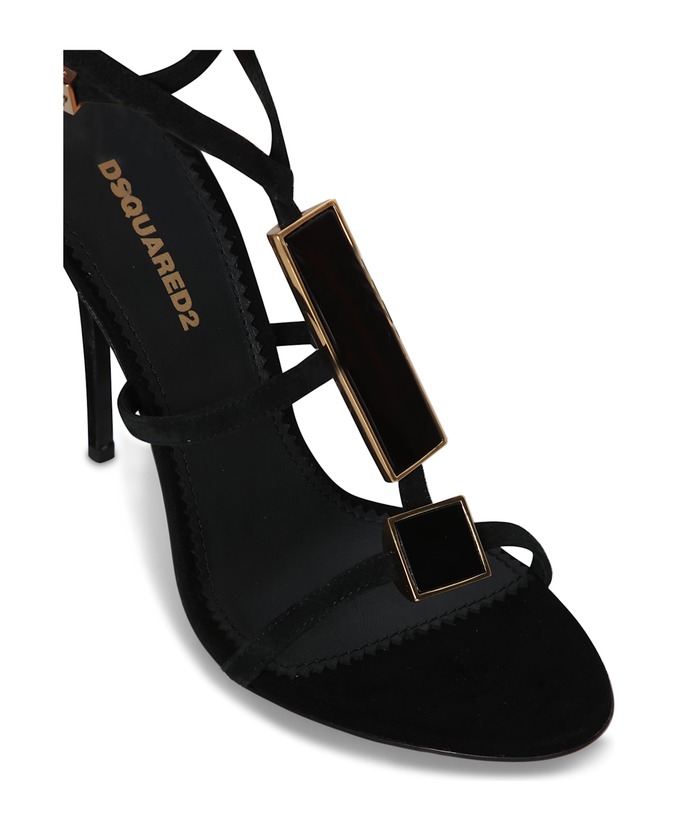 Dsquared2 Black Stones High Heel Sandals - Black