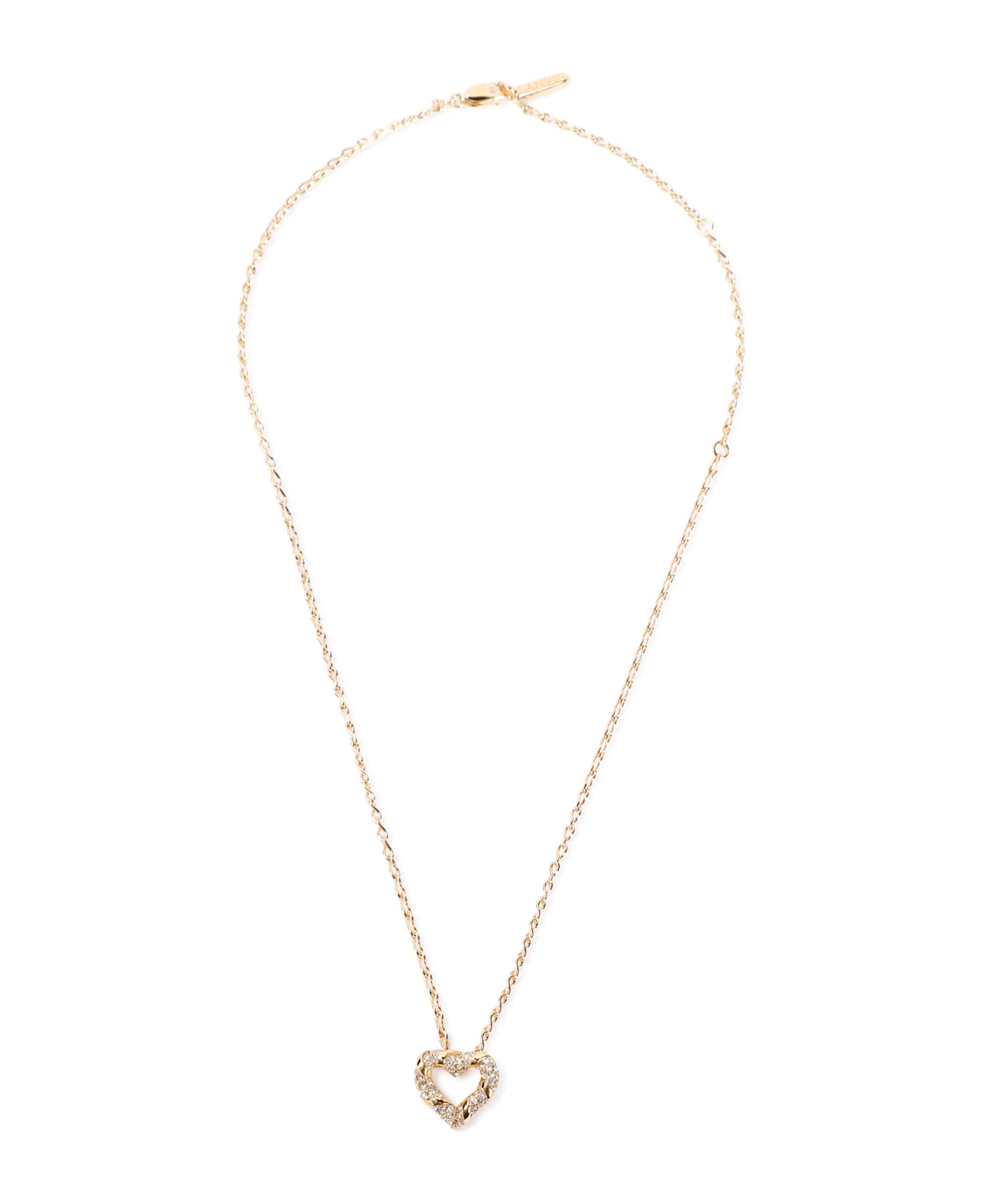 Lanvin Melodie Heart Necklace - Gold Crystal