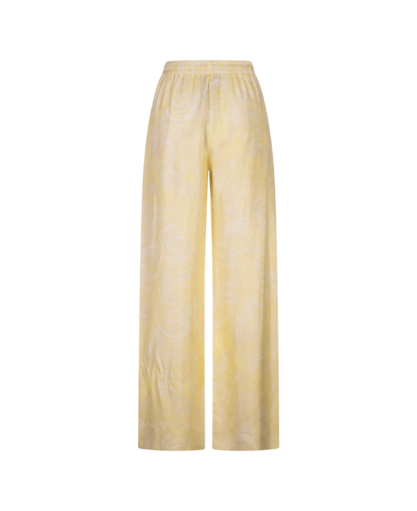 Stella McCartney Printed Yellow Silk Trousers - Yellow