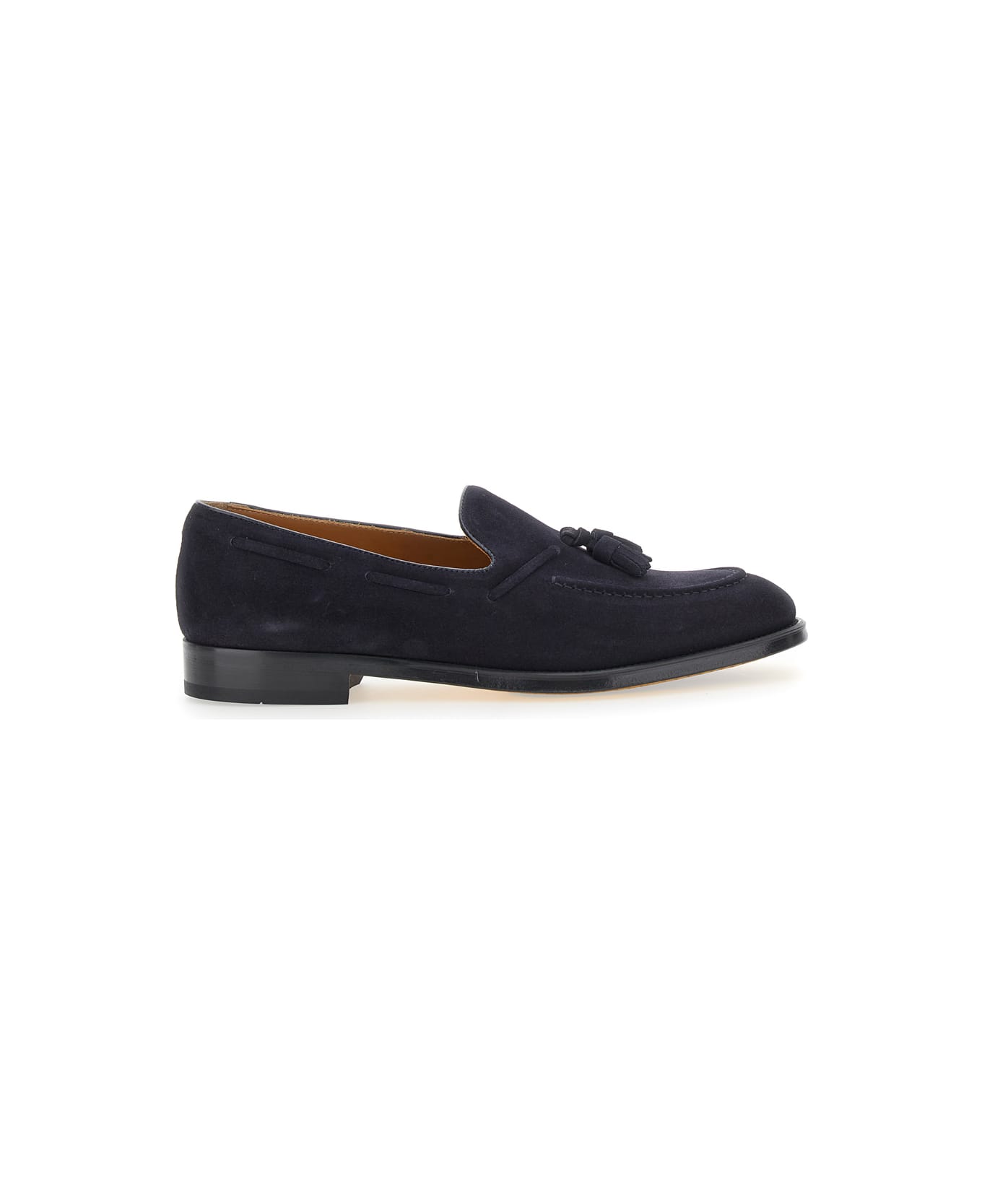Doucal
s Blue Slip-on Loafers With Tassel Detail In Suede Man - Blu