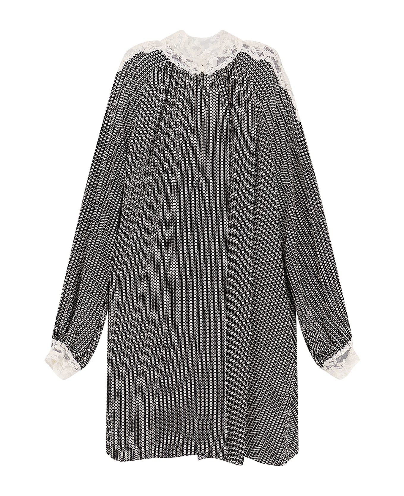 Chloé Biologic Silk Mini Dress - Blackwhite