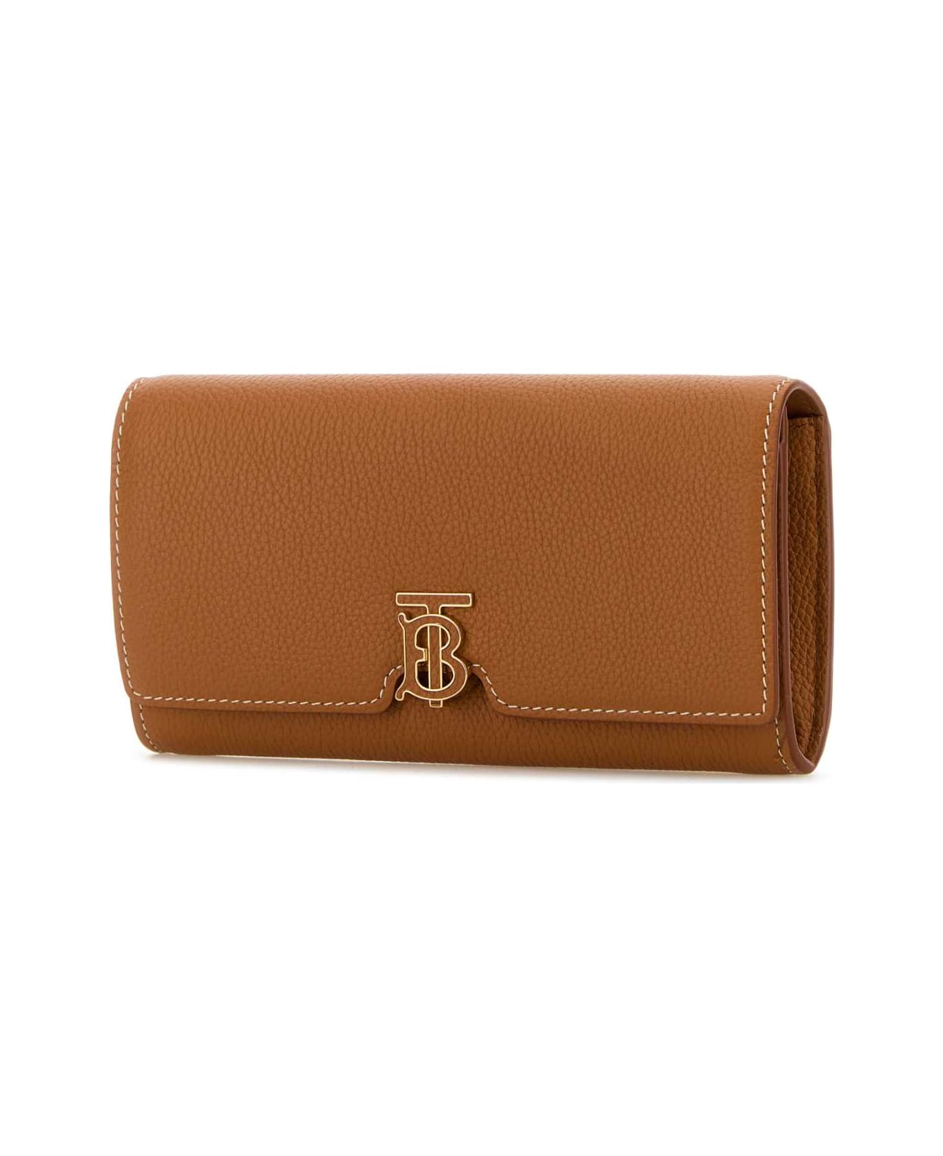 Burberry Caramel Leather Tb Wallet - WARMRUSSETBROWN 財布