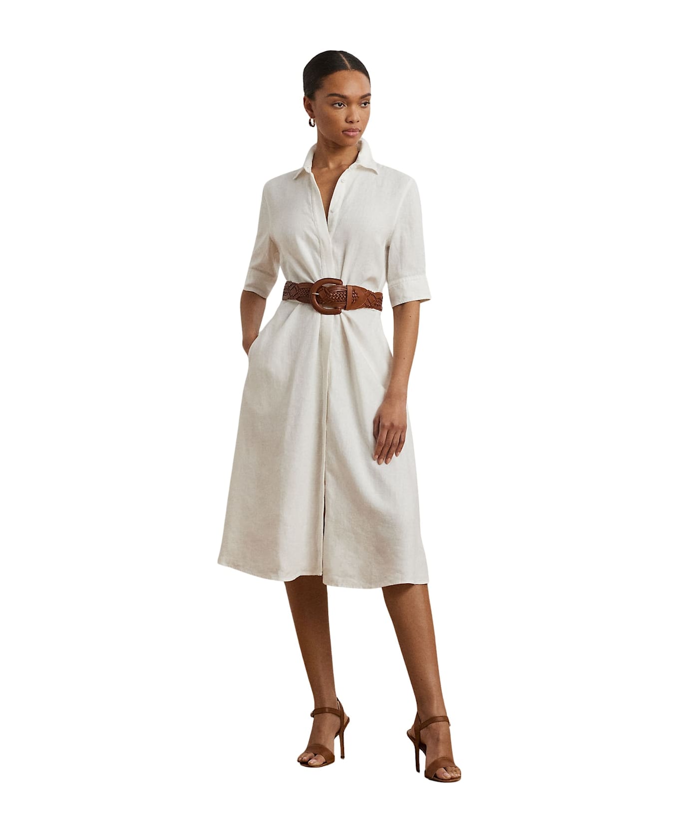 Polo Ralph Lauren Wakana 34 Sleeve Casual Dress - White