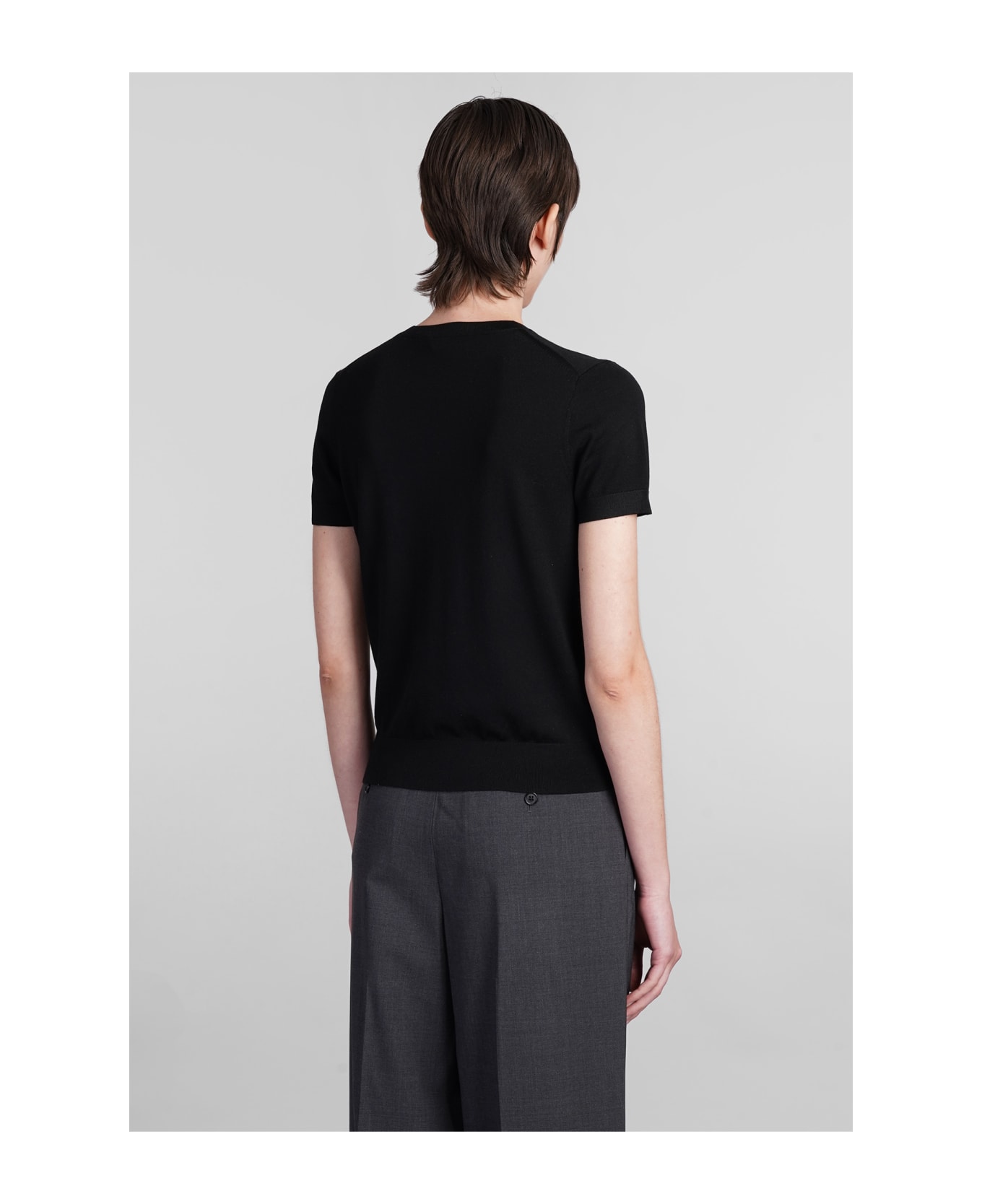 Theory T-shirt In Black Wool - black