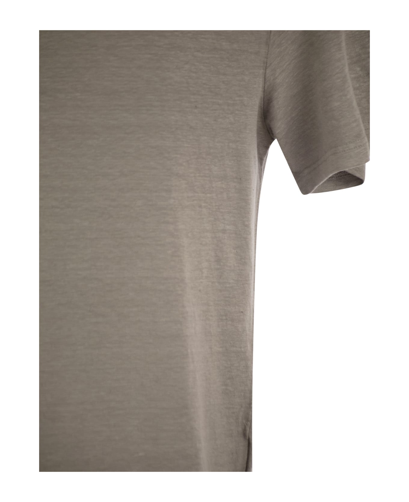 Fedeli Linen Flex T-shirt - GREY シャツ