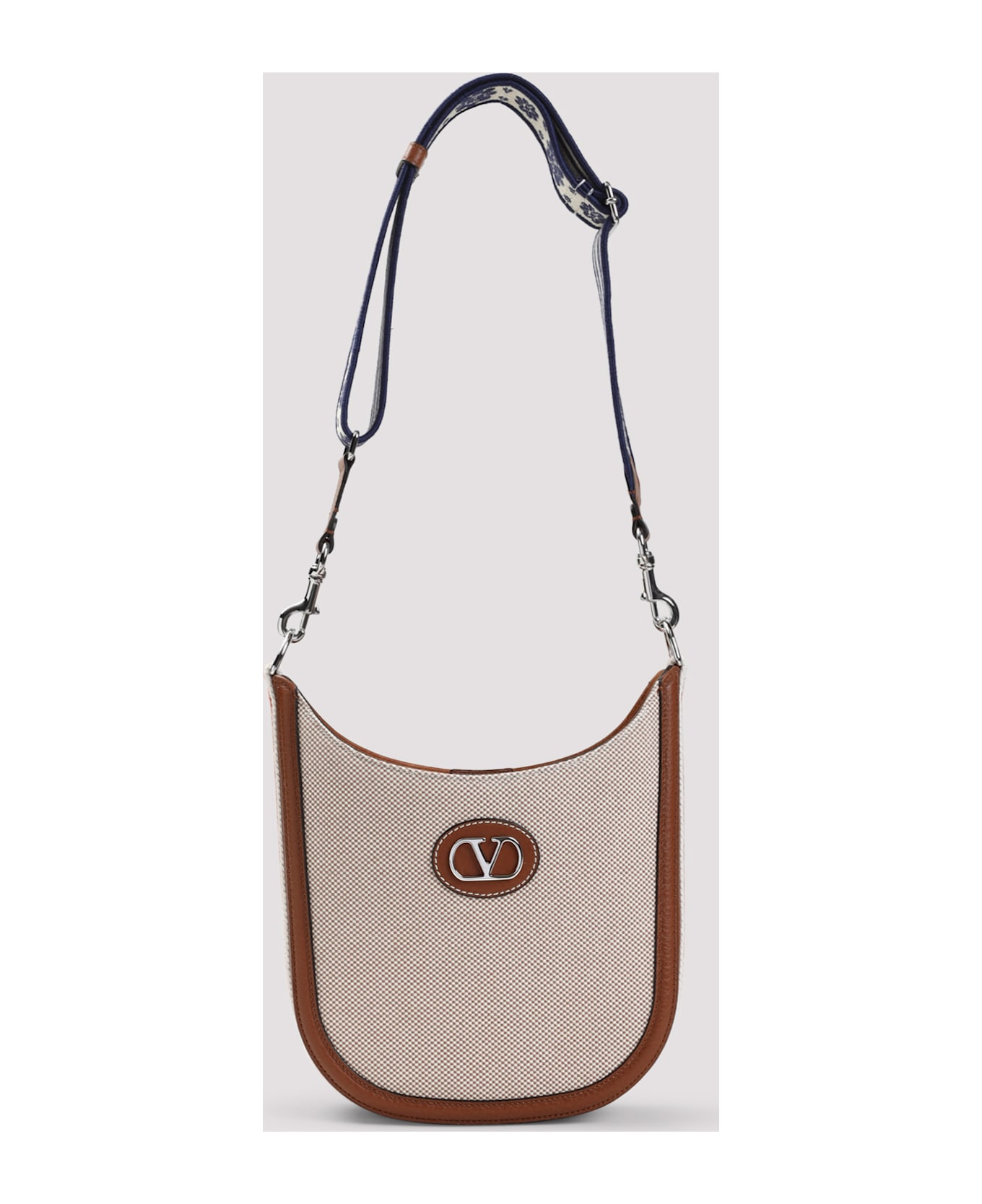 Valentino Garavani Vlogo Shoulder Bag - Nat-tobacco/sel/bia-t.di Moro/ivory-navy