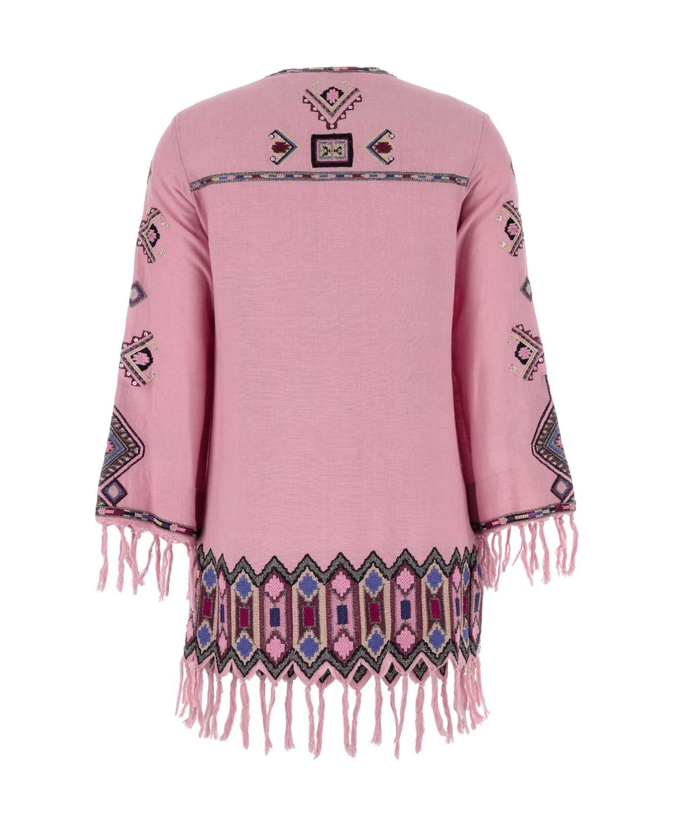 Isabel Marant Embroidered Silk Zayana Mini Dress - ANTIKPINK