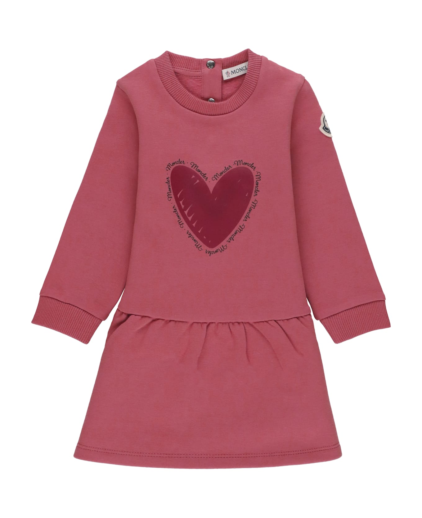 Moncler Dress With Logo - Red