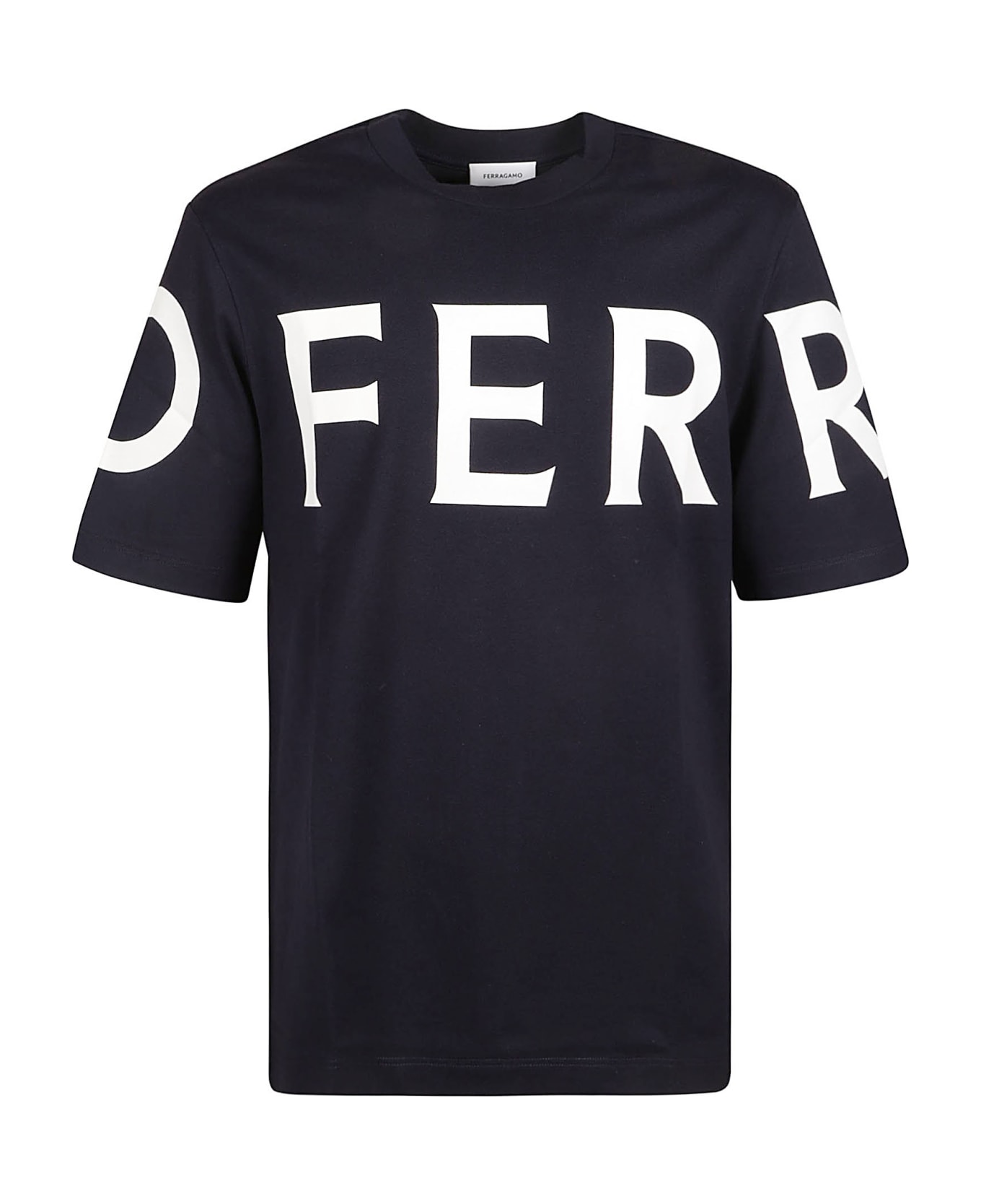 Ferragamo Logo All-over T-shirt - Blue