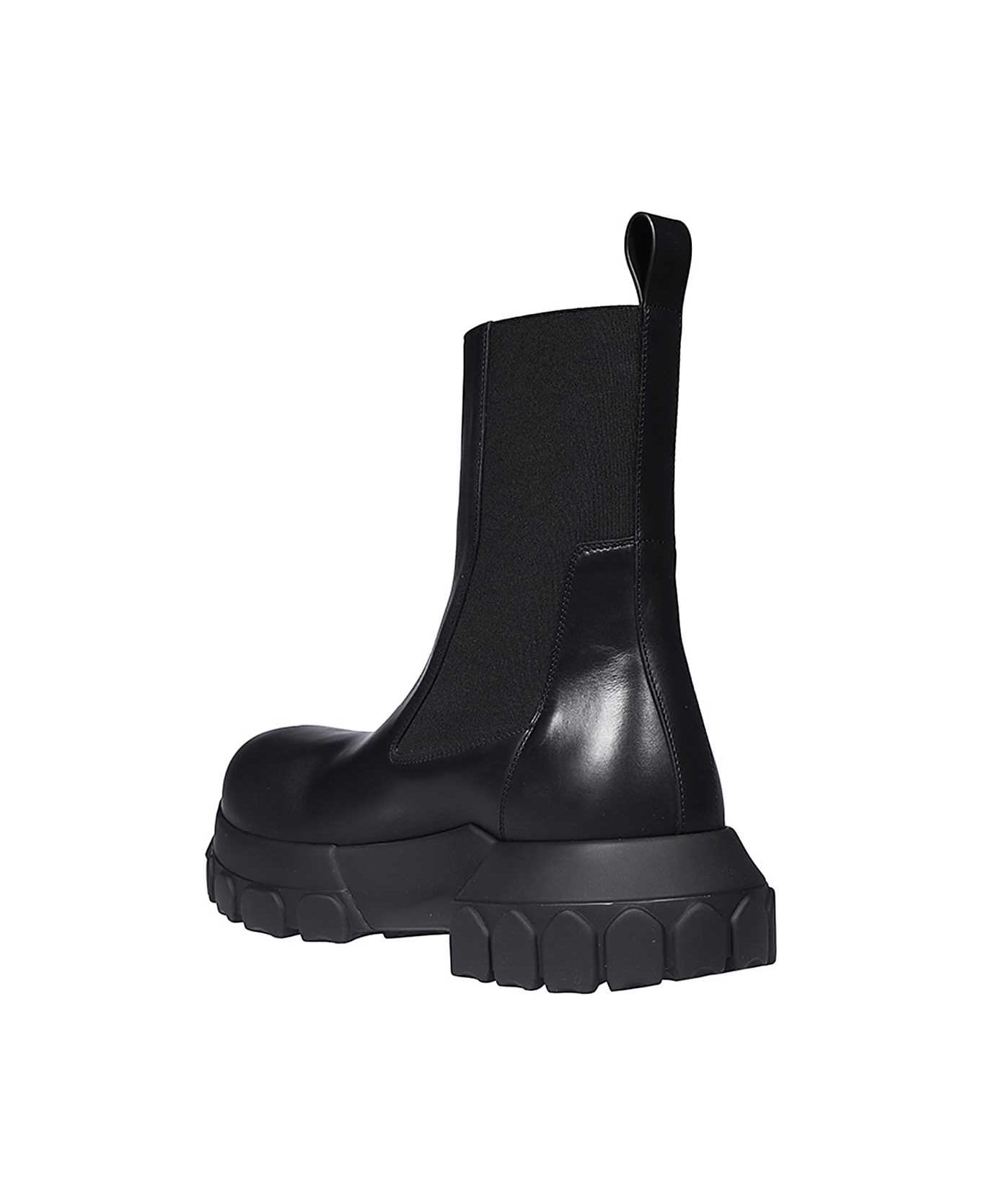 Rick Owens Beatle Bozo Tractor Boots - BLACK