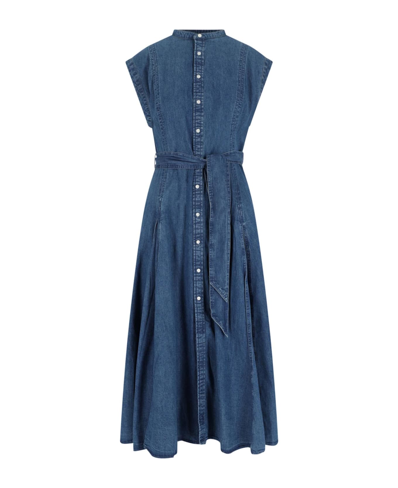 Polo Ralph Lauren Denim Midi Dress - Blue