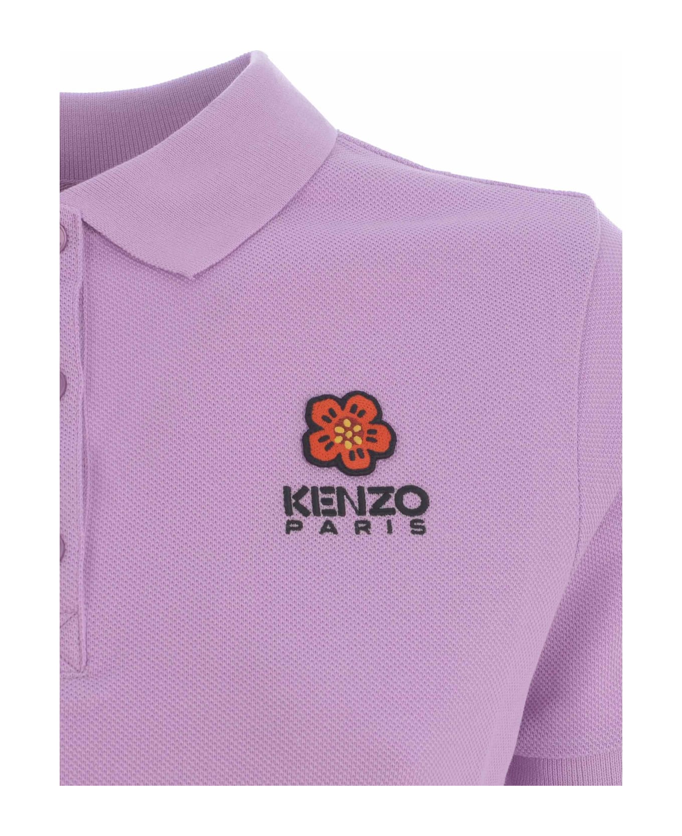 Kenzo Polo Shirt Kenzo In Cotton - Glicine