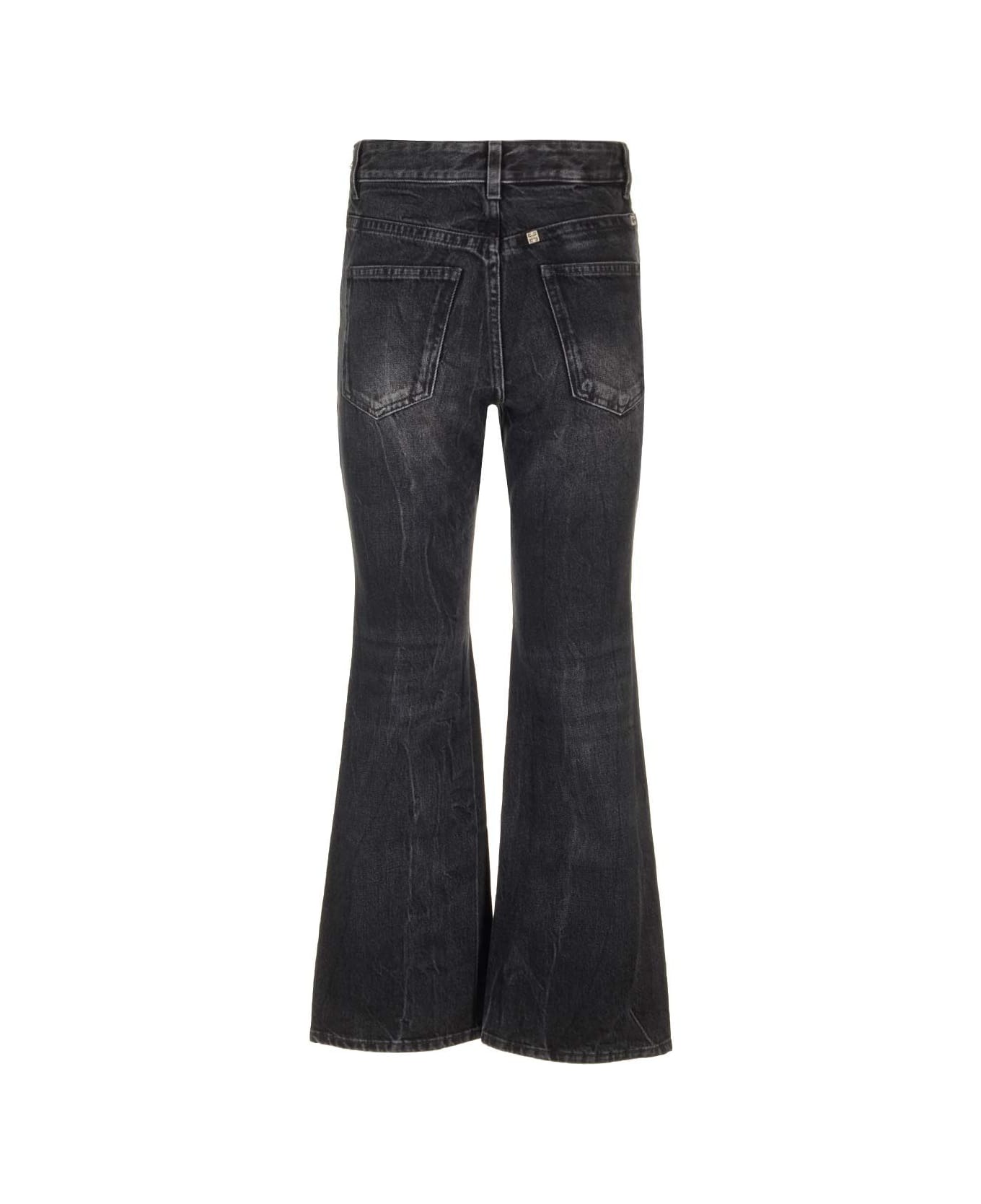 Givenchy Boot Cut Cropped Jeans - Black