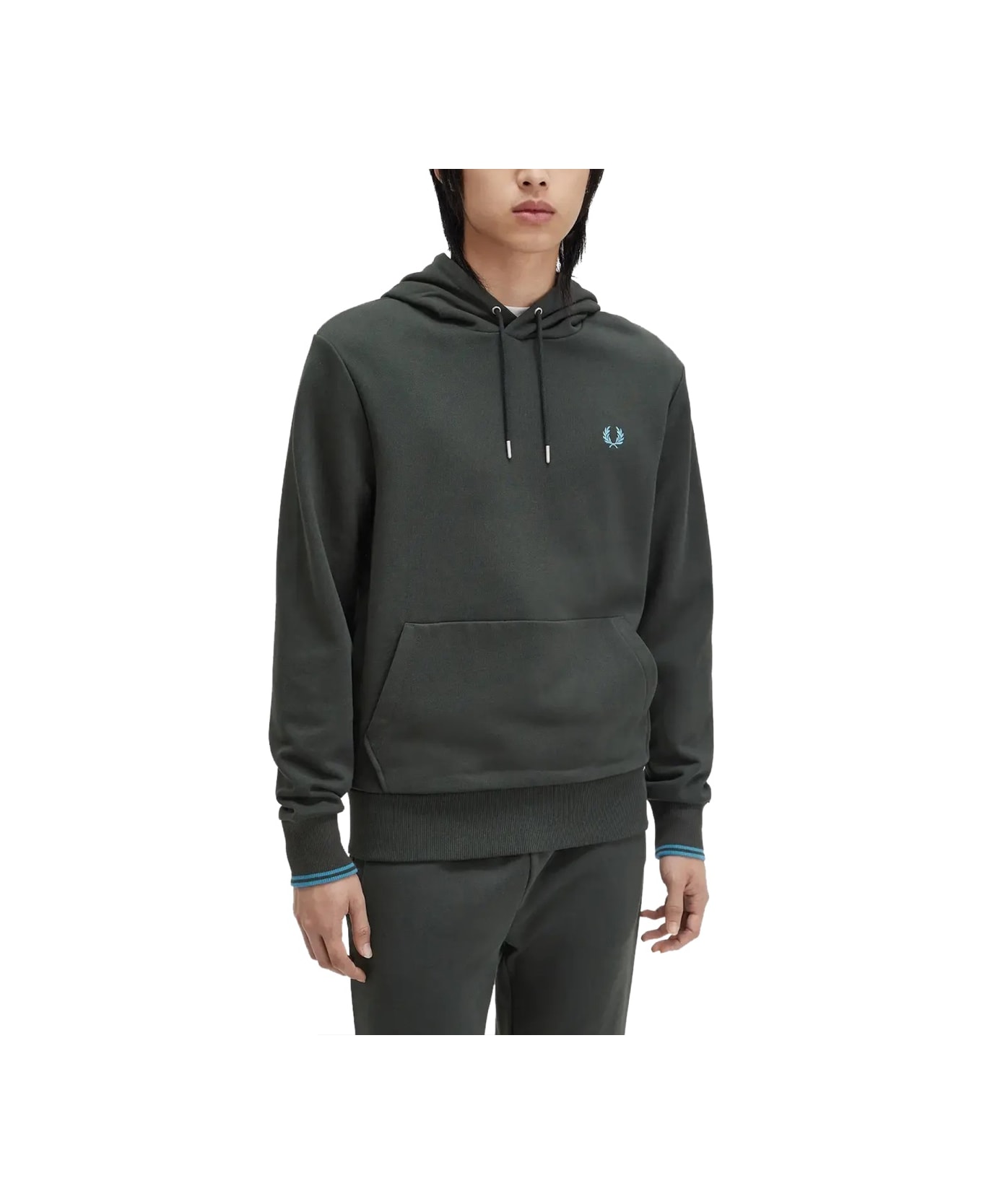 Fred Perry Sweatshirt With Logo - GREEN