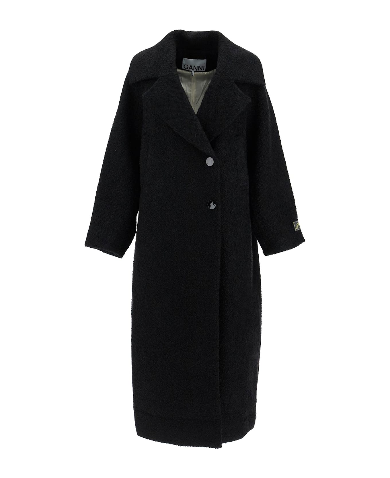 Ganni Boucle Coat - BLACK (Black)