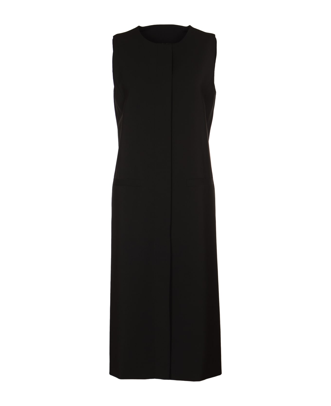 Alberta Ferretti Sleeveless Fitted Long Dress - Black ワンピース＆ドレス