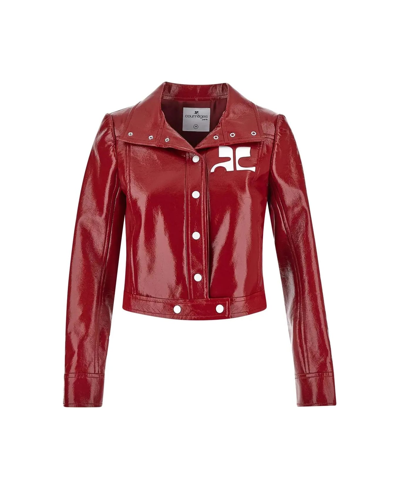 Courrèges Cropped Jacket - RED