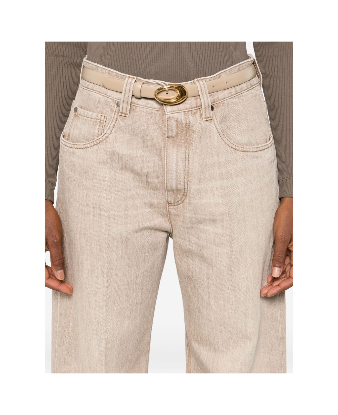 Brunello Cucinelli Beige Cotton Five-pocket - Beige