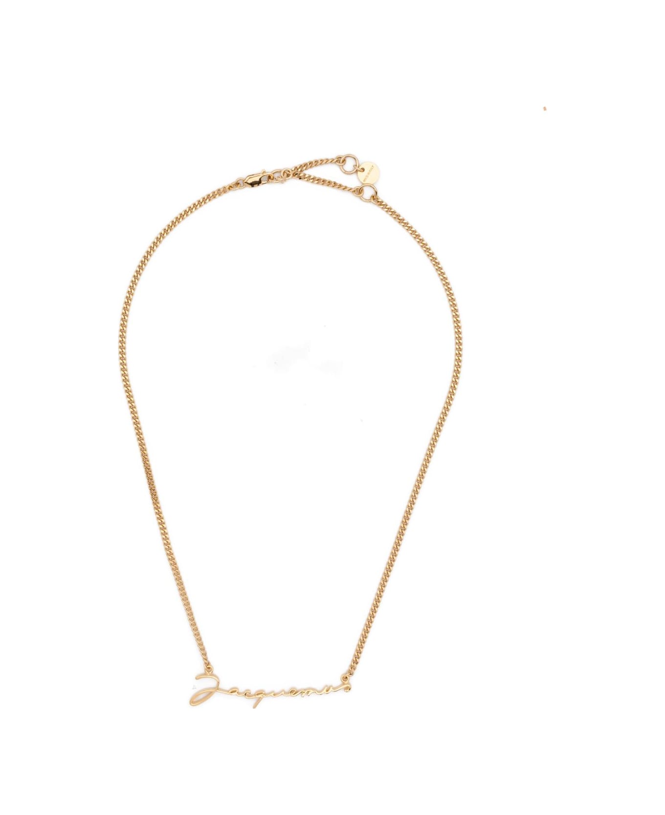 Jacquemus Necklace With Lettering Logo - Golden