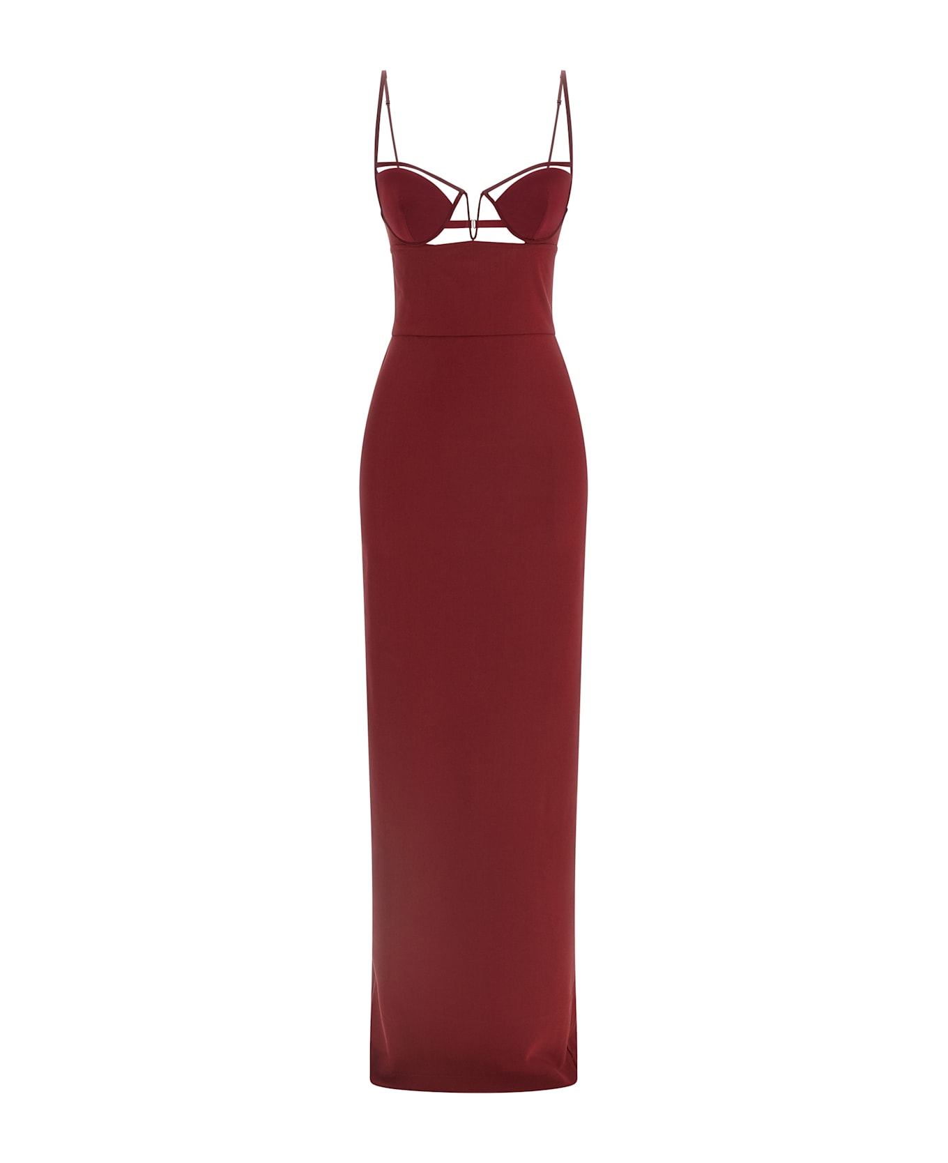 Nensi Dojaka 'v-wire Bra Maxi' Dress - Bordeaux