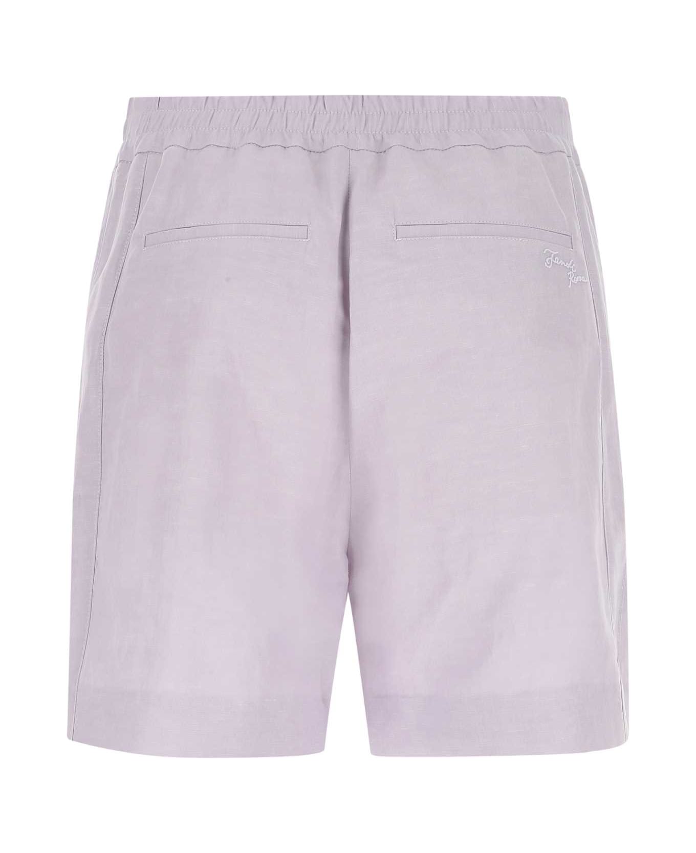 Fendi Lilac Linen Blend Bermuda Shorts - F0F5U
