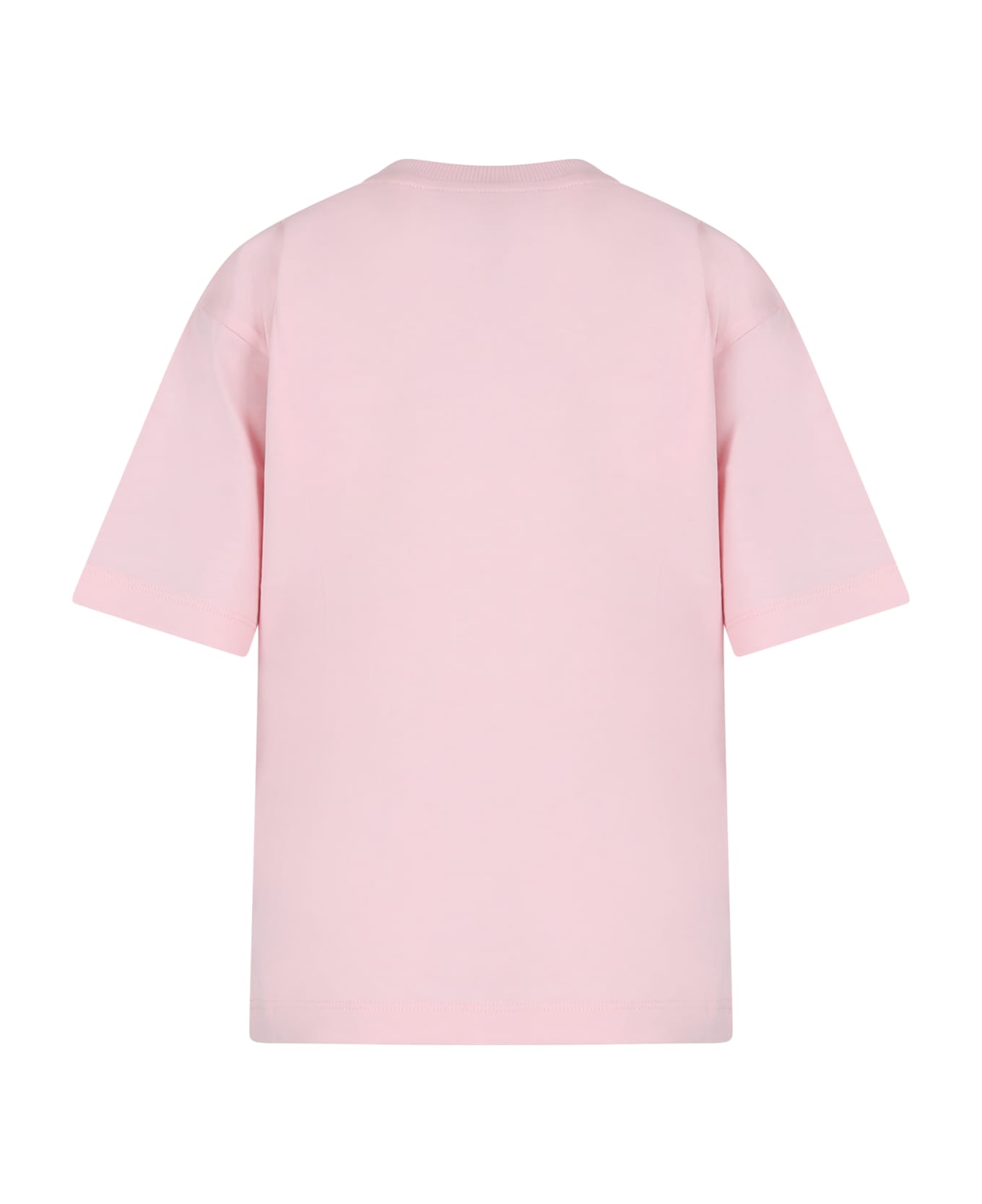Moschino Pink T-shirt For Girl With Teddy Bear And Logo - Pink