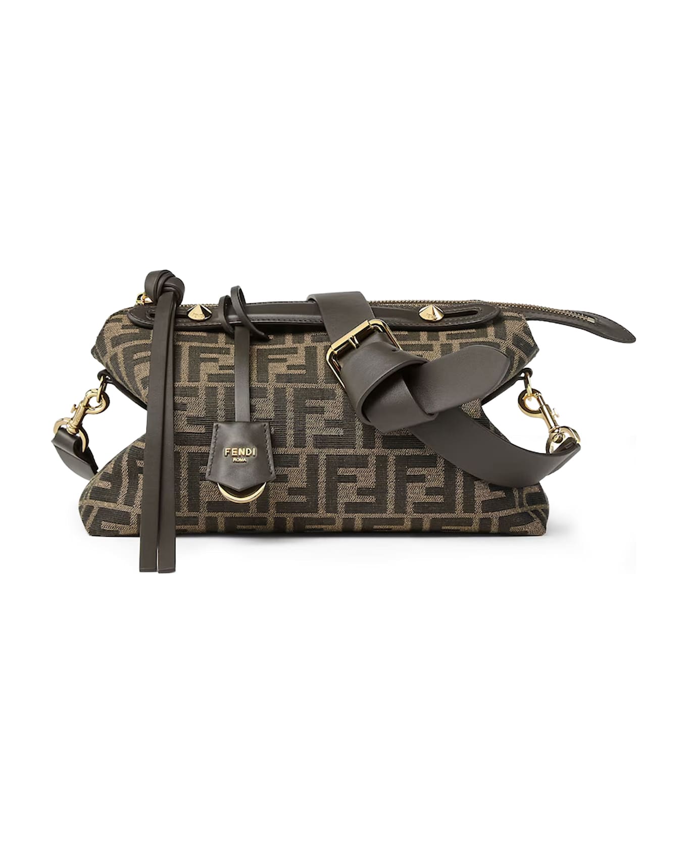 Fendi By The Way Soft Medium Ff Jacquard Fabric And Leather - T.MORO+R.EBANO+OS